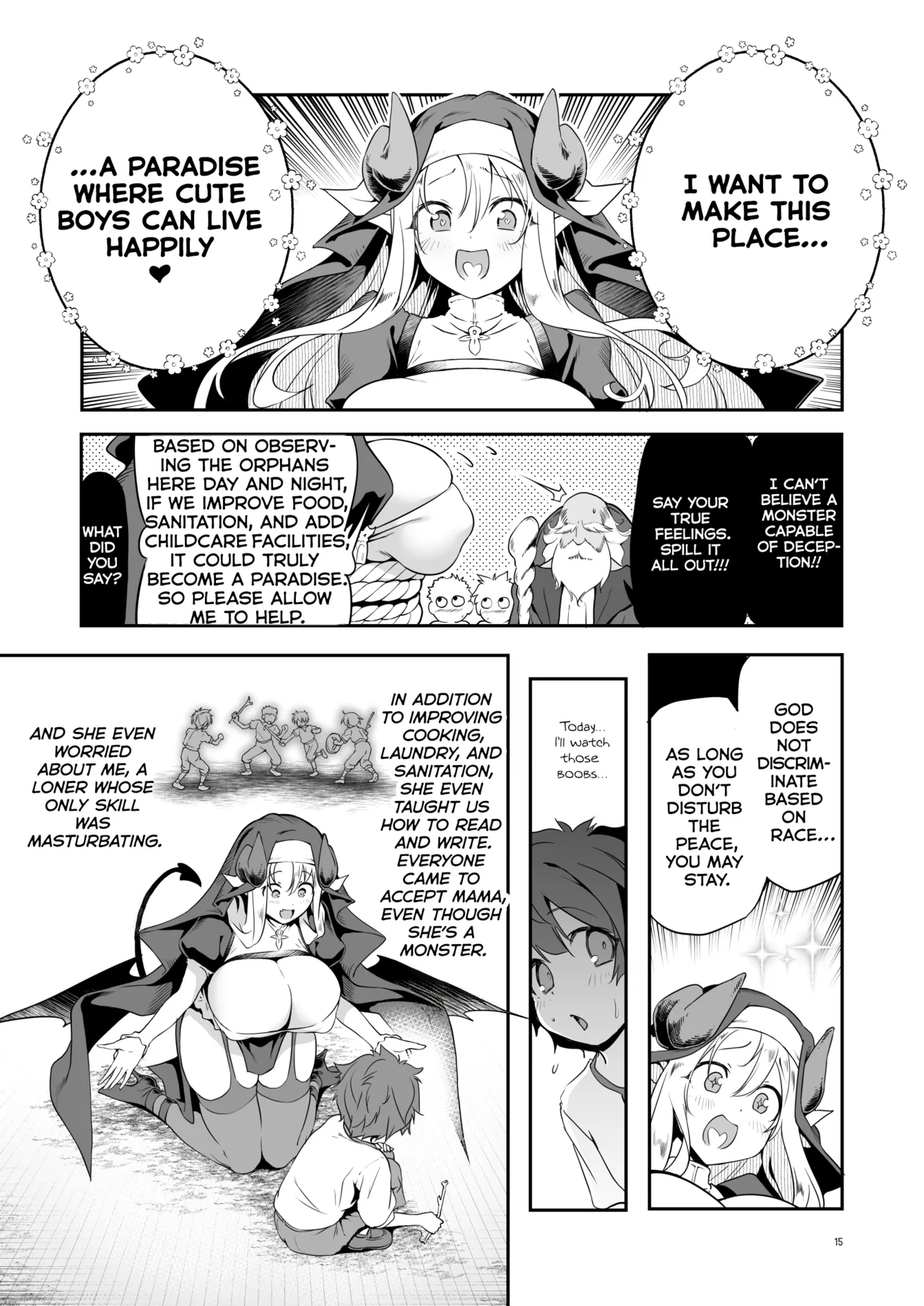 The Sweet And Kind Sister Succubus That Will Do Anything: The Confession And Ejaculation Room page 15