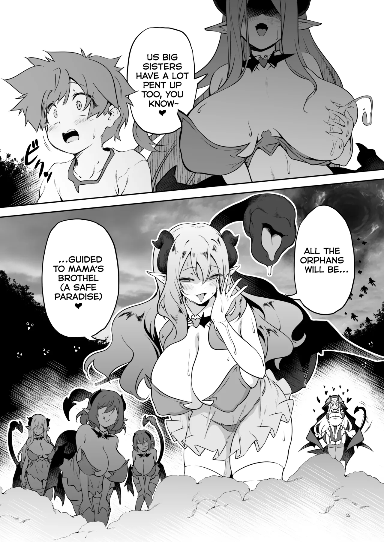 The Sweet And Kind Sister Succubus That Will Do Anything: The Confession And Ejaculation Room page 55