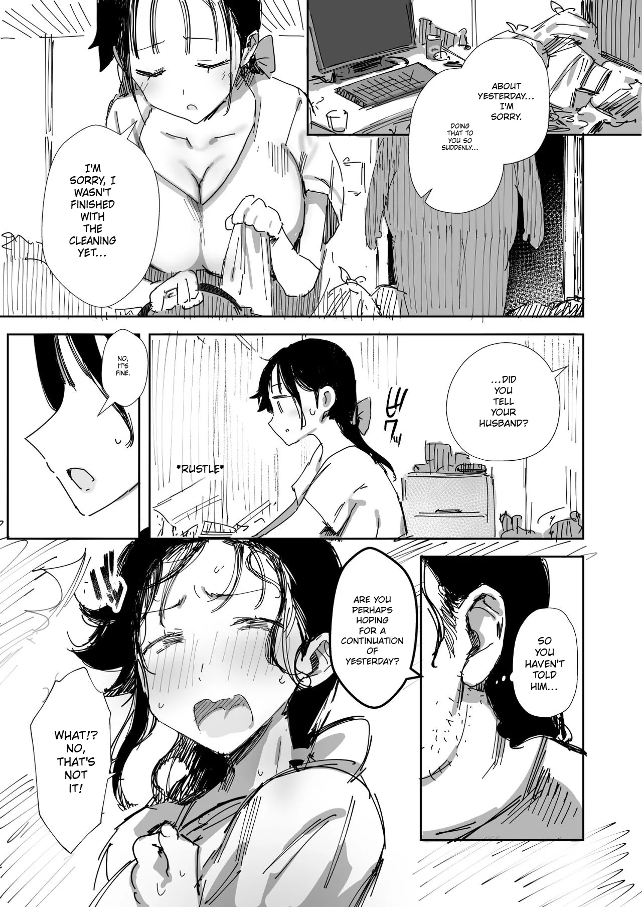 A Kind-hearted, Foolish, Big-breasted Housewife Is Seduced By Her Neighbor, A Man With A Trashy Apartment page 17