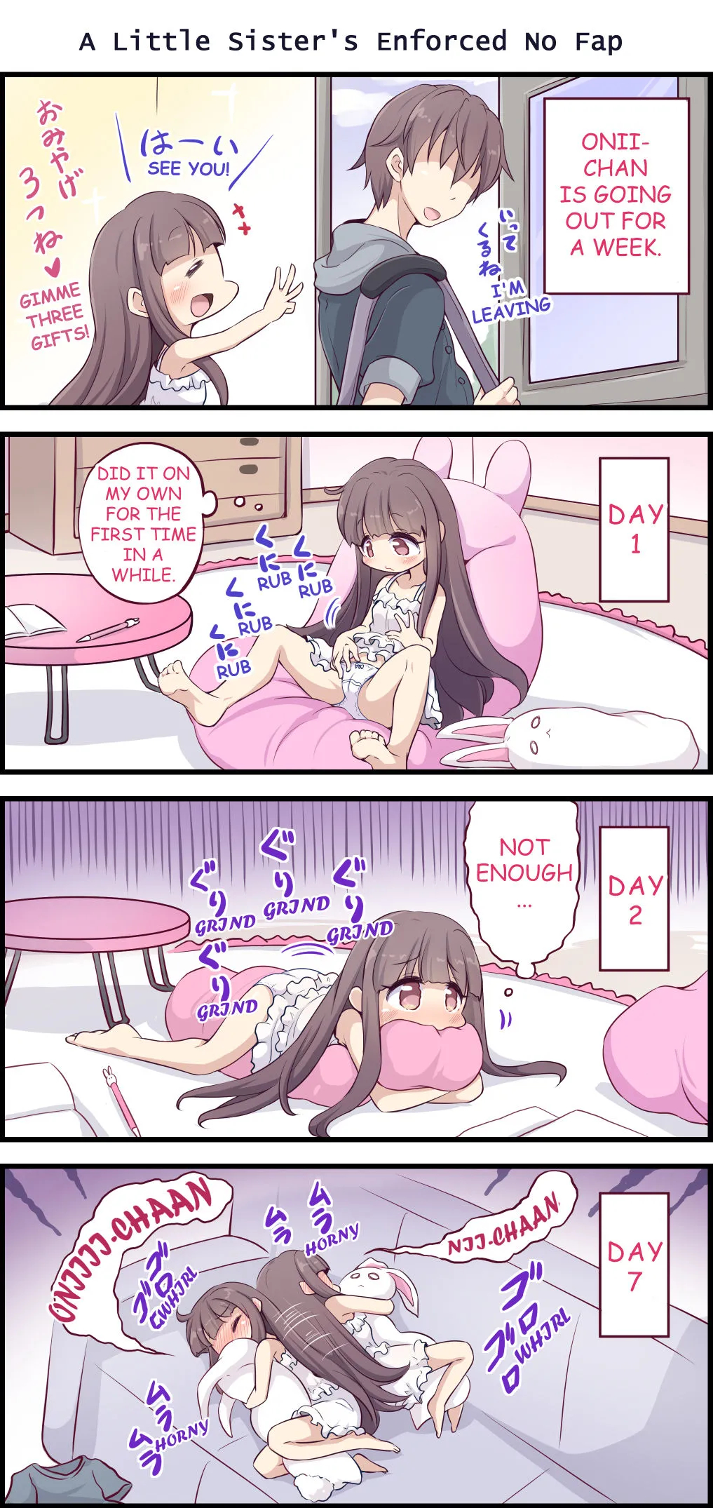 A Little Sister Who Tries To Be Sneaky About Using Her Big Brother To Masturbate 2 page 7