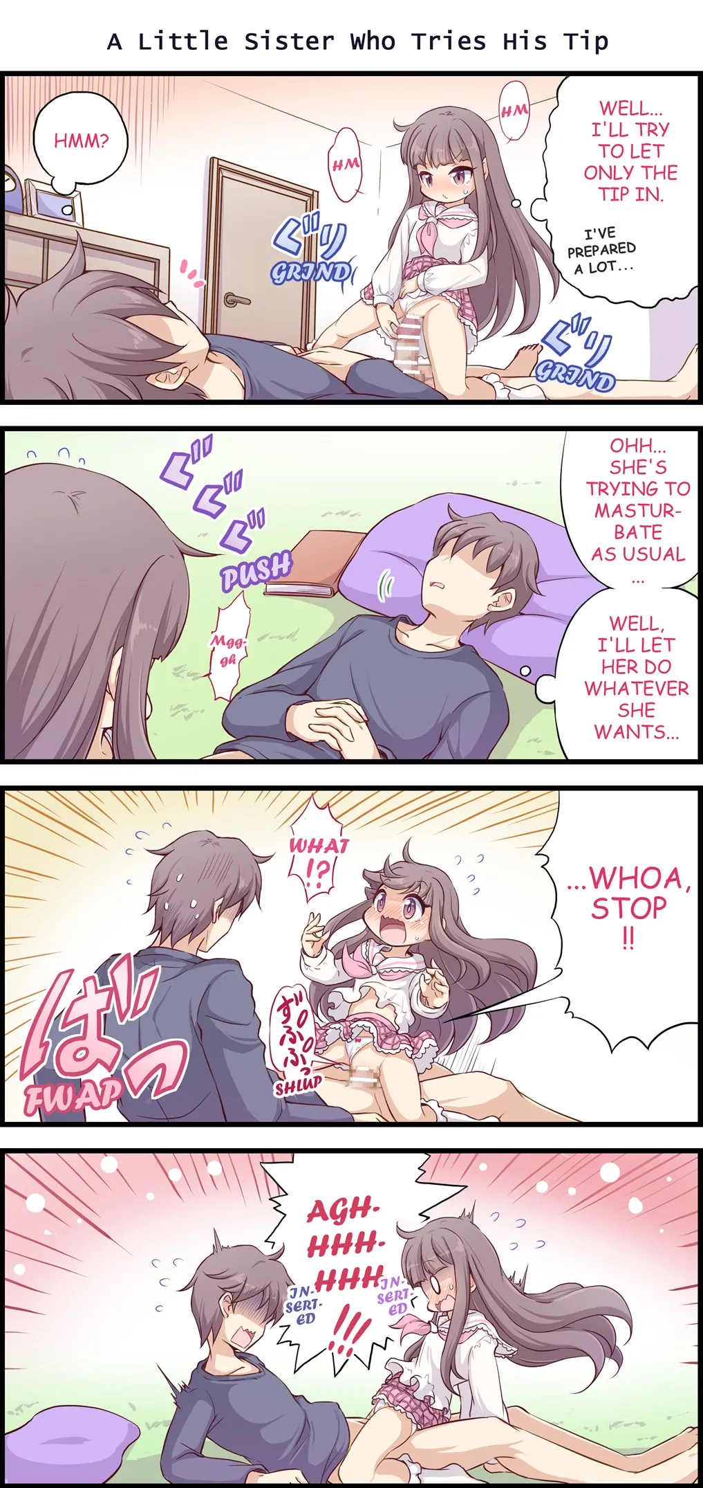 A Little Sister Who Tries To Be Sneaky About Using Her Big Brother To Masturbate 3 page 20