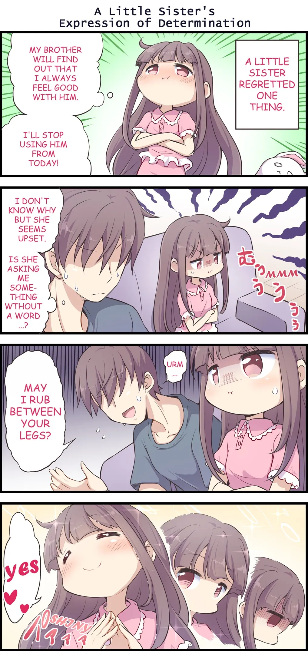 A Little Sister Who Tries To Be Sneaky About Using Her Big Brother To Masturbate 3 page 4