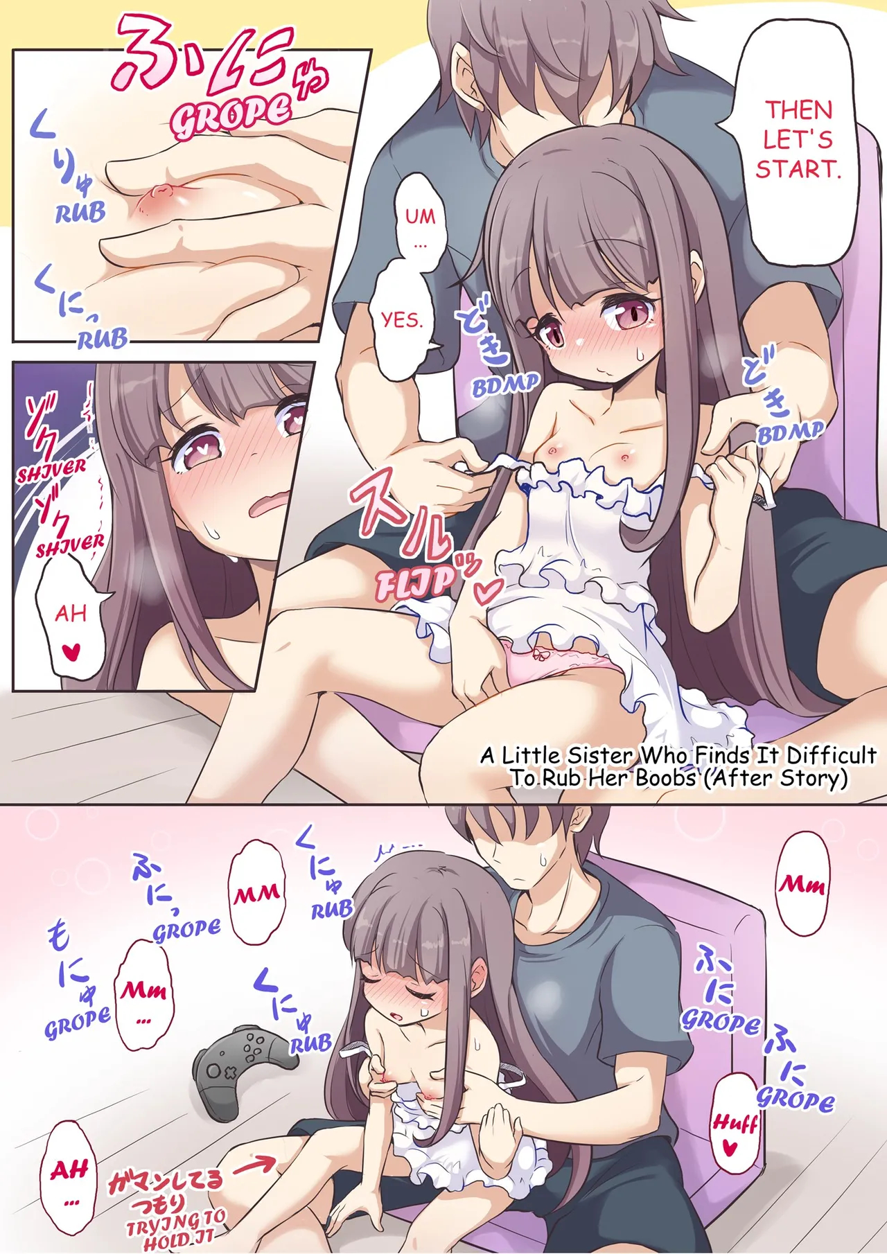 A Little Sister Who Tries To Be Sneaky About Using Her Big Brother To Masturbate 3 page 6