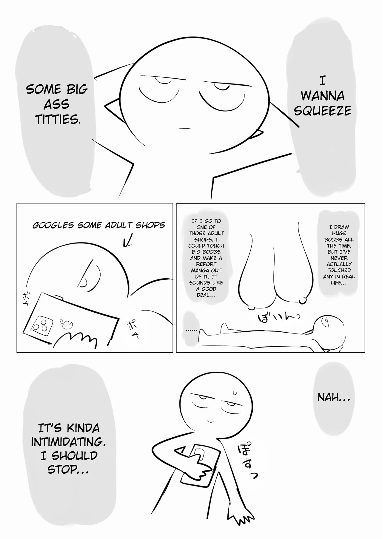 A Report Manga About Fondling Huge Titties page 2