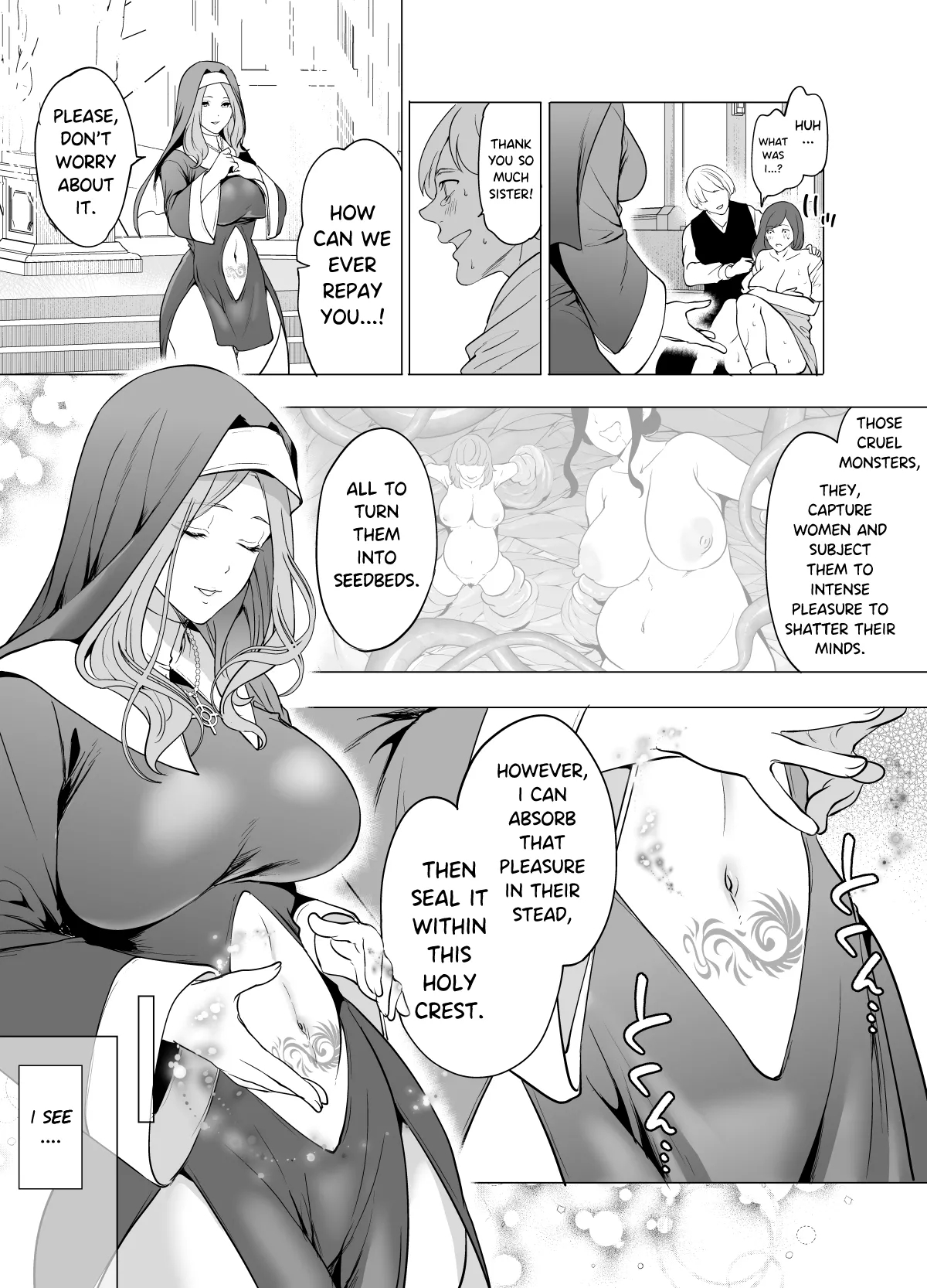 Defeated By Tentacles - The Holy Maiden's Tragic End page 4