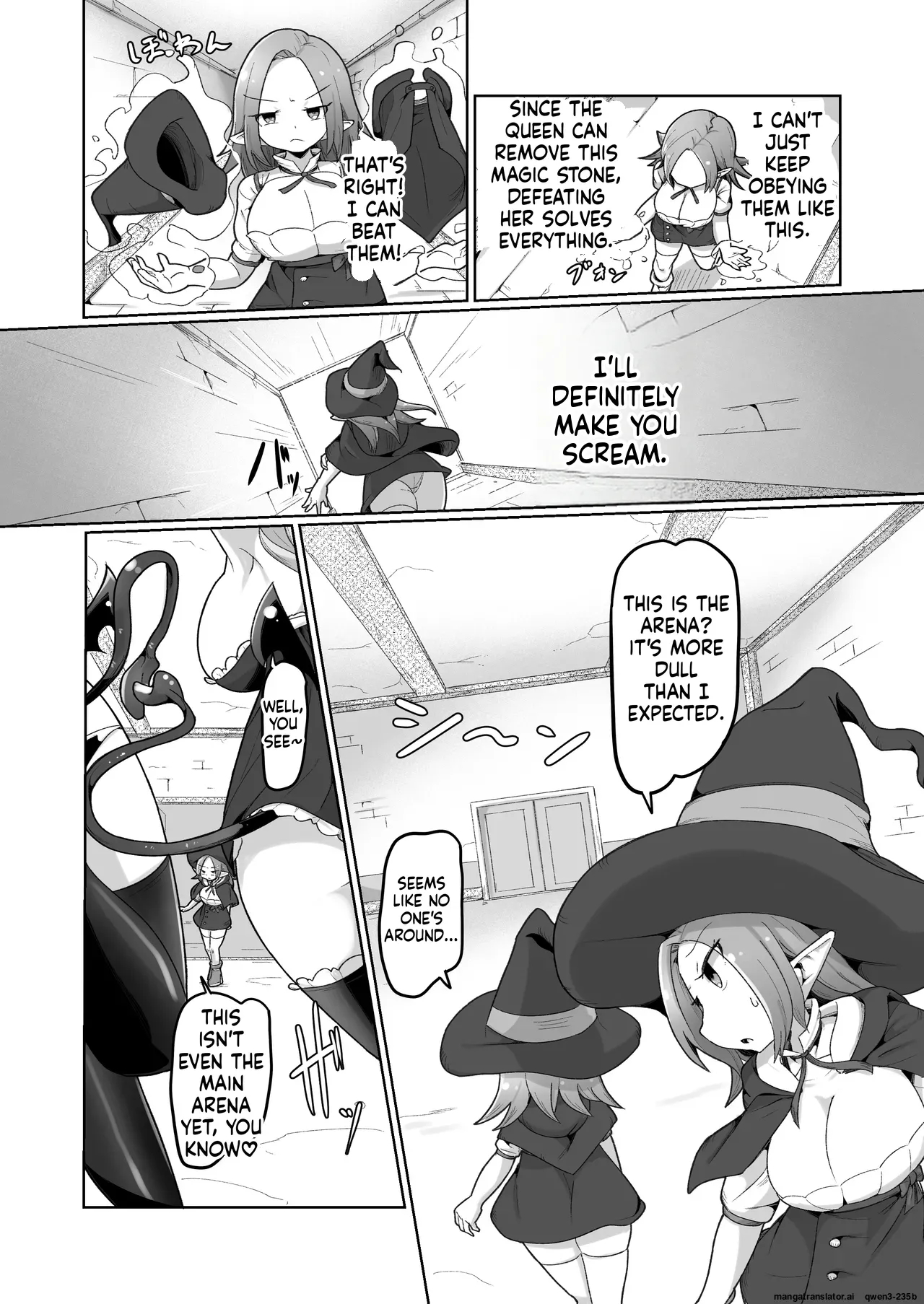 Haiboku Show Colosseum 1 Kaisenme Tsuyo Tsuyo Majutsushi-chan Vs Shintai Kaihatsu Ga Tokuina Shou Akuma Succubus-chan page 10