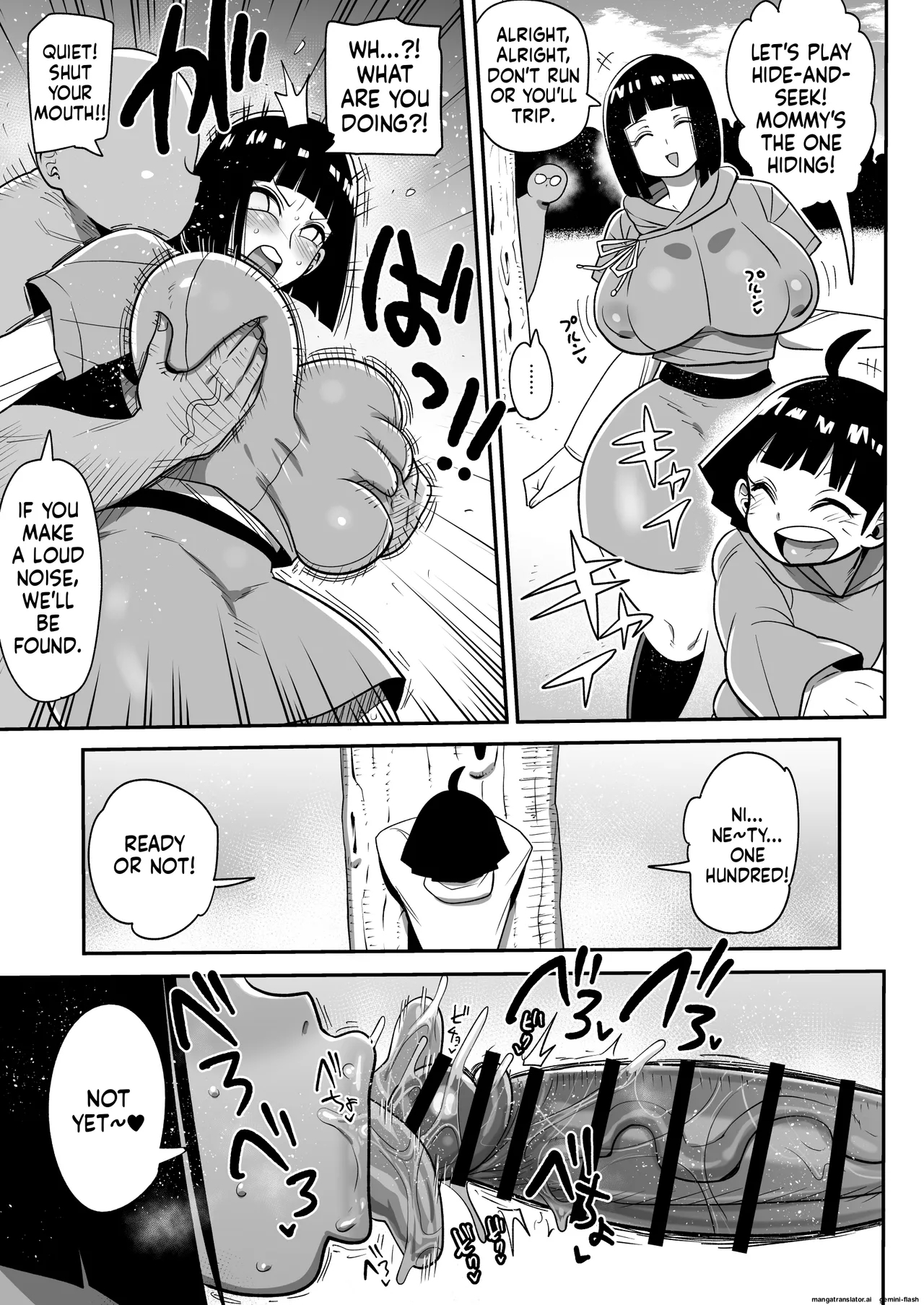 Hinata And Himawari Are Playing Hide-and-seek With A Gentleman page 1