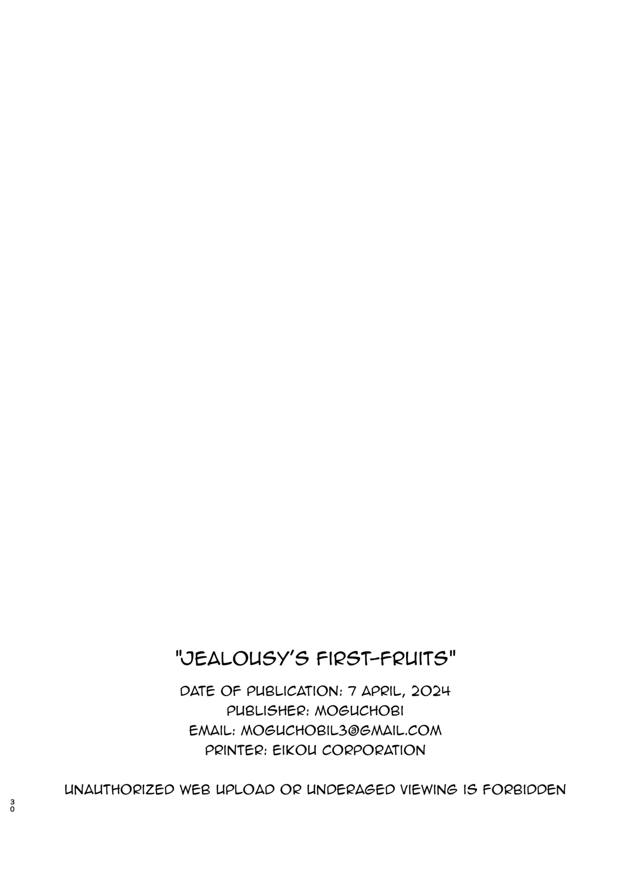 Jealousy's First-fruits page 27