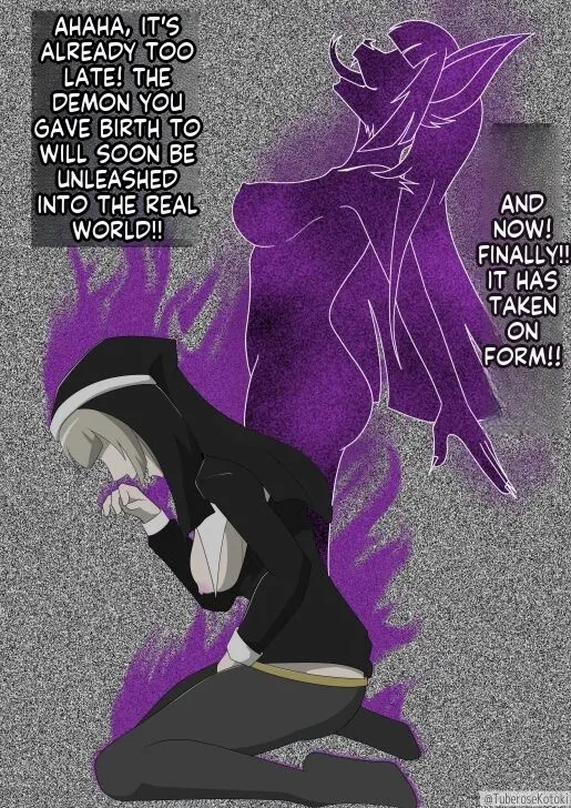 Nun Transforms Into A Beast And Falls Into Darkness page 23