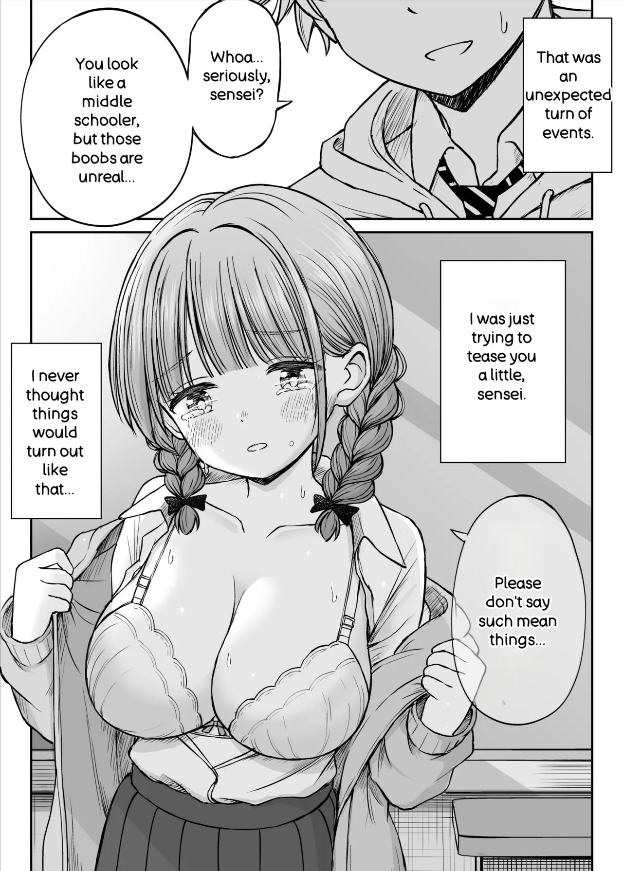 Please Don't Bully Sensei Too Much... ~the Day The Kind, Baby-faced, Big-breasted Hanasaki-sensei’s Heart Broke~ page 2