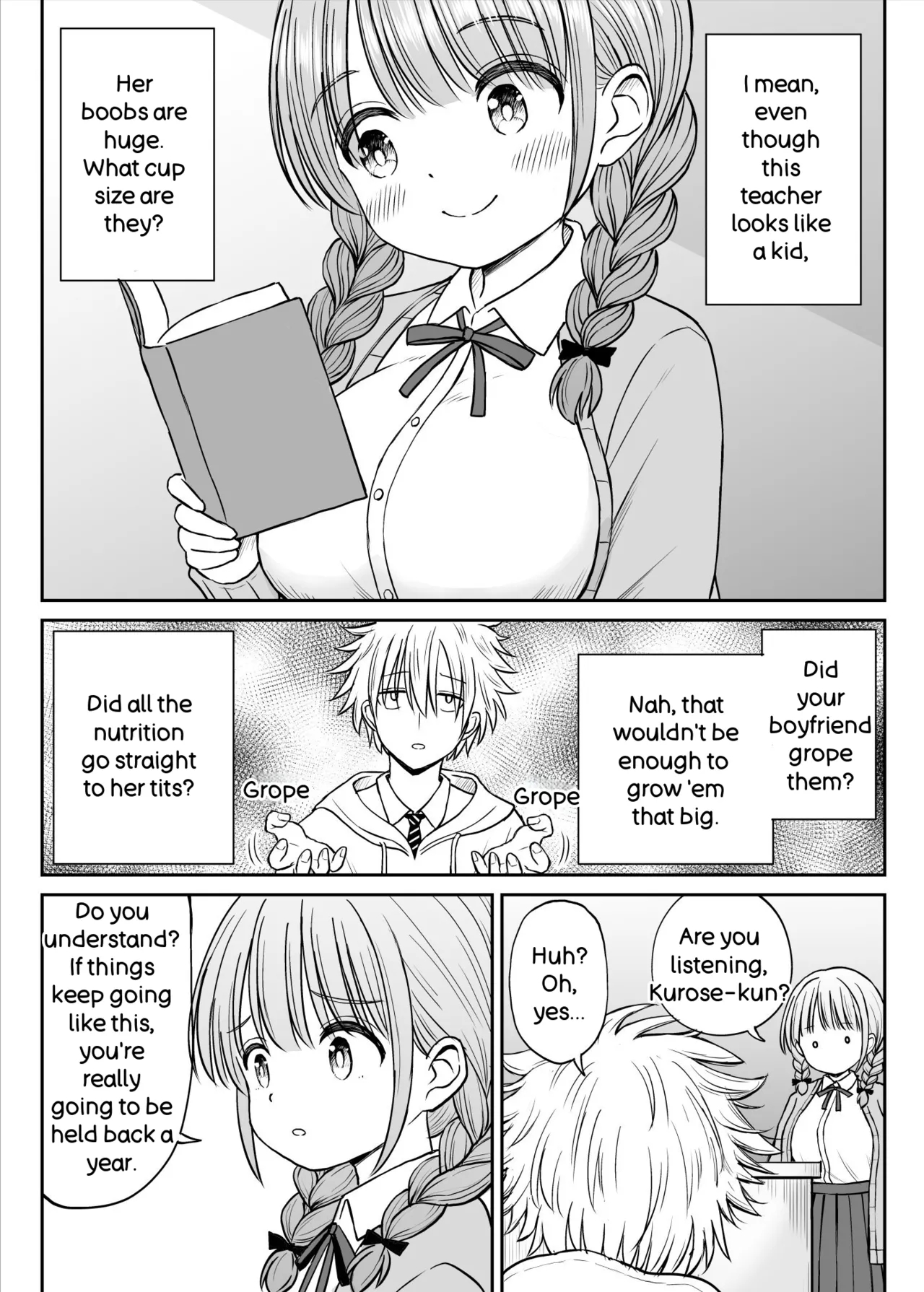 Please Don't Bully Sensei Too Much... ~the Day The Kind, Baby-faced, Big-breasted Hanasaki-sensei’s Heart Broke~ page 8