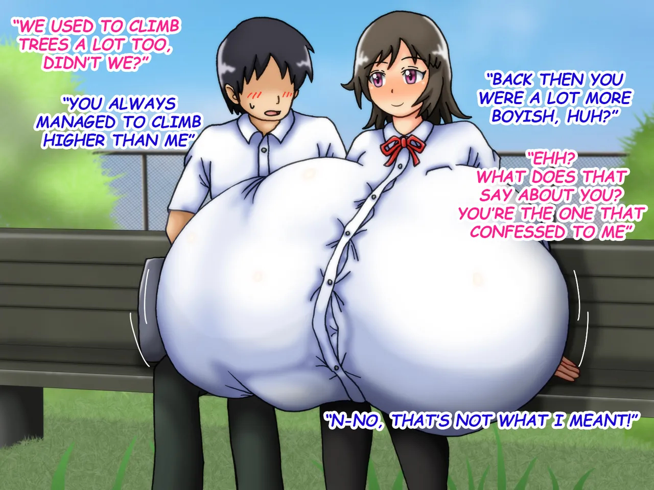 Reunited! My Childhood Sweetheart's Breasts Have Grown Super Huge! page 52