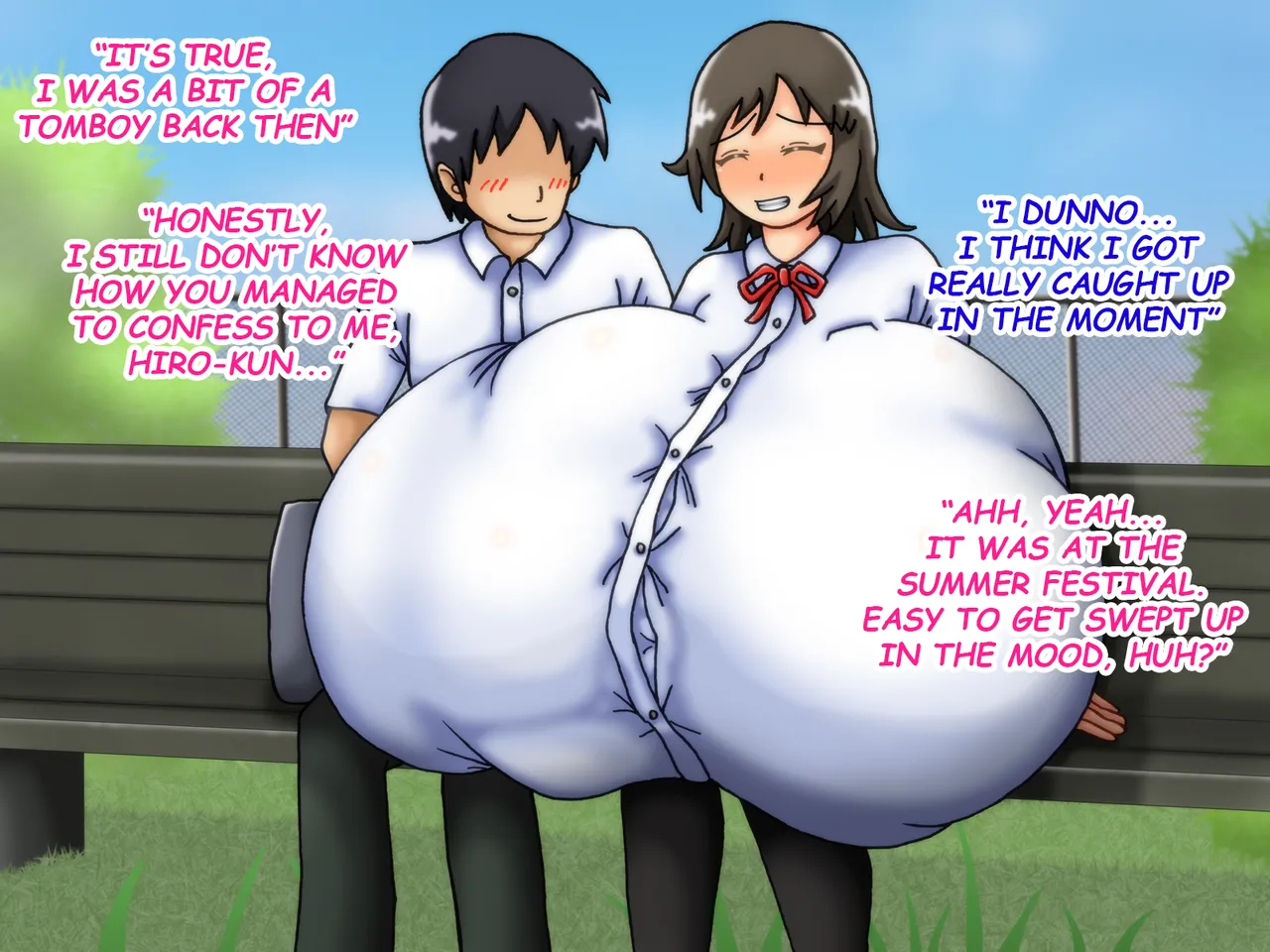 Reunited! My Childhood Sweetheart's Breasts Have Grown Super Huge! page 53