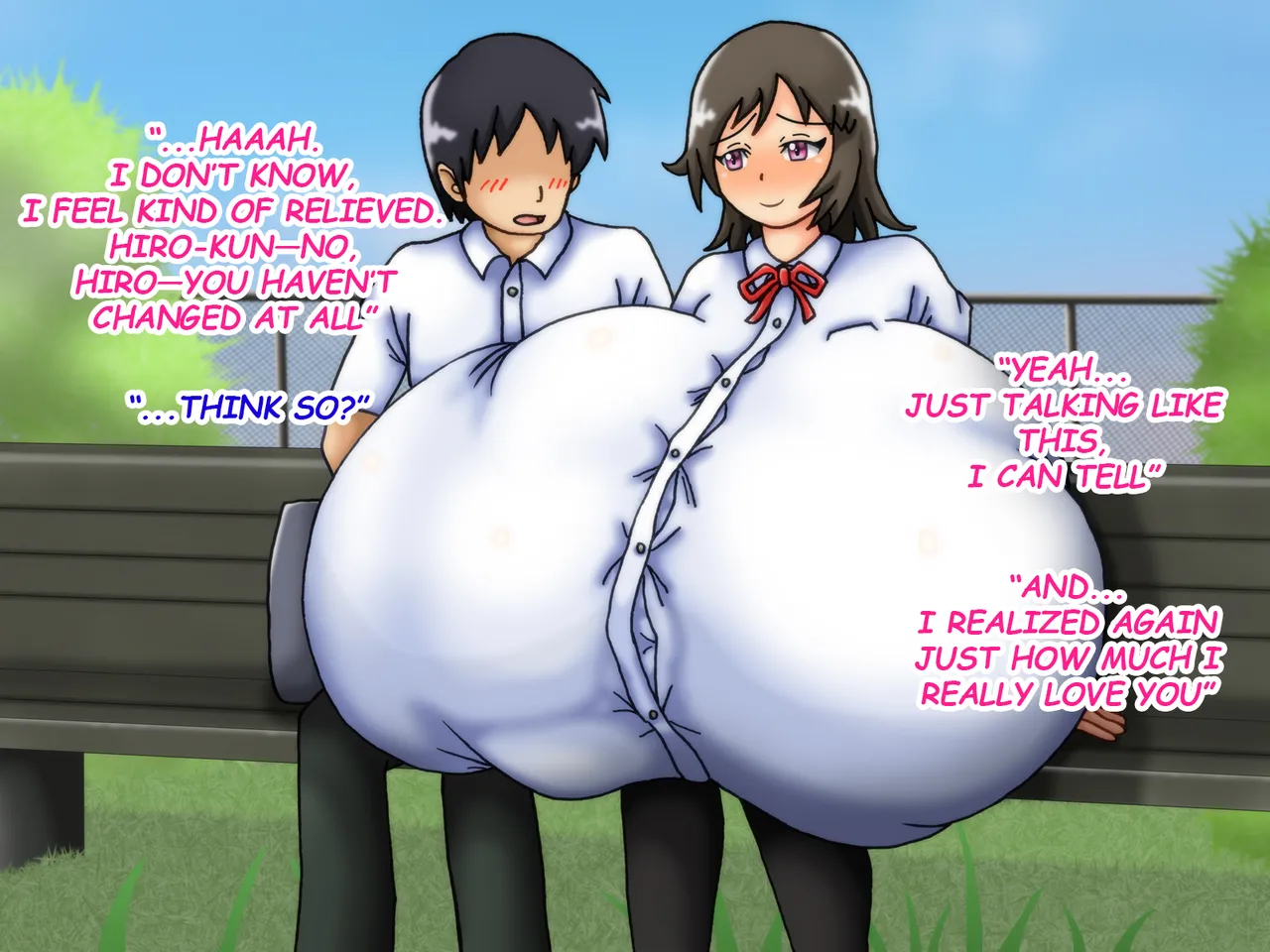 Reunited! My Childhood Sweetheart's Breasts Have Grown Super Huge! page 55
