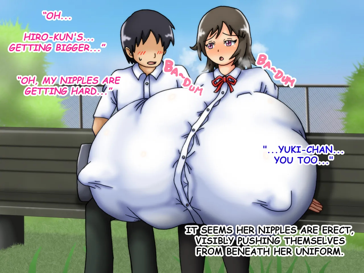 Reunited! My Childhood Sweetheart's Breasts Have Grown Super Huge! page 59