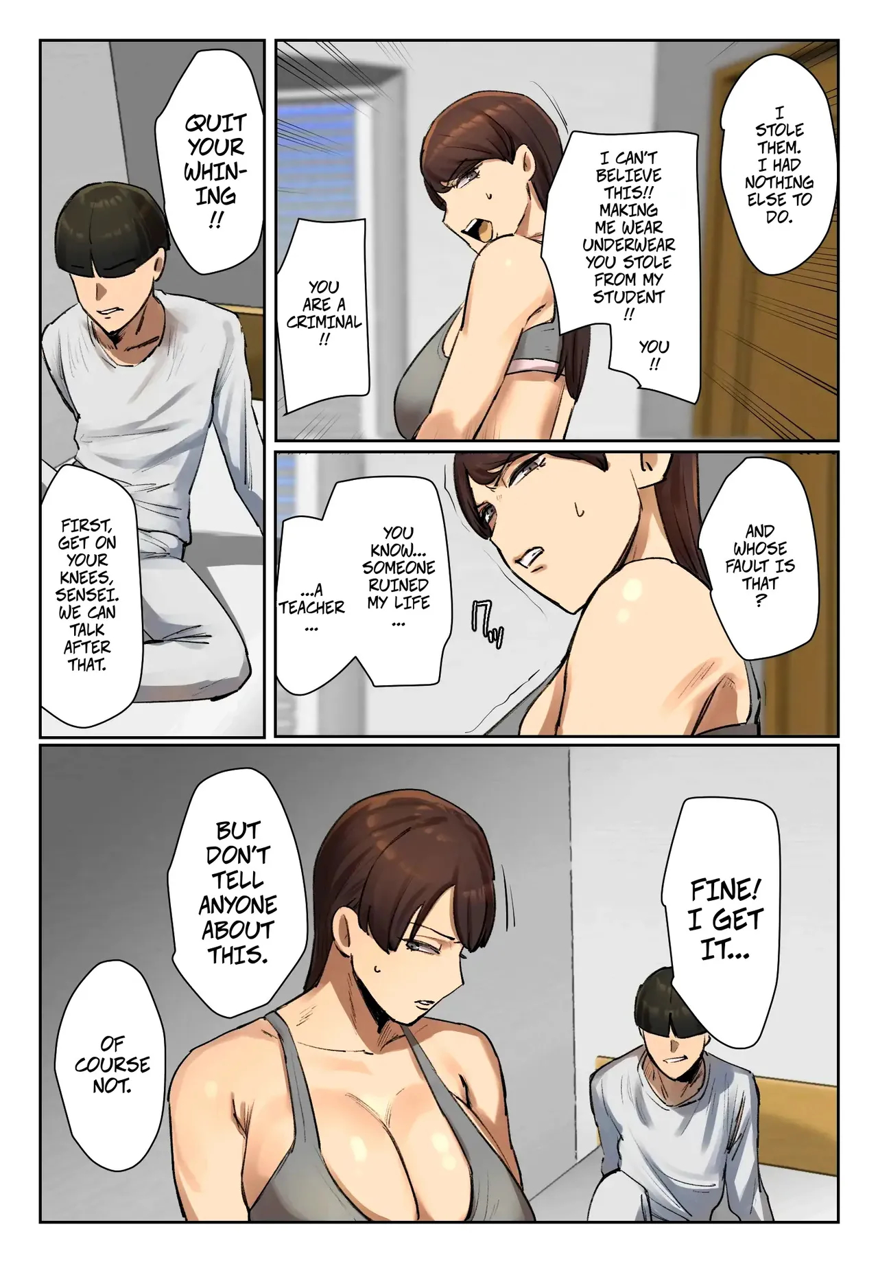 Strip Down To Your Underwear And Appologize To Your Student -- Seito No Shitagi O Tsukete Shazai Shiro page 17