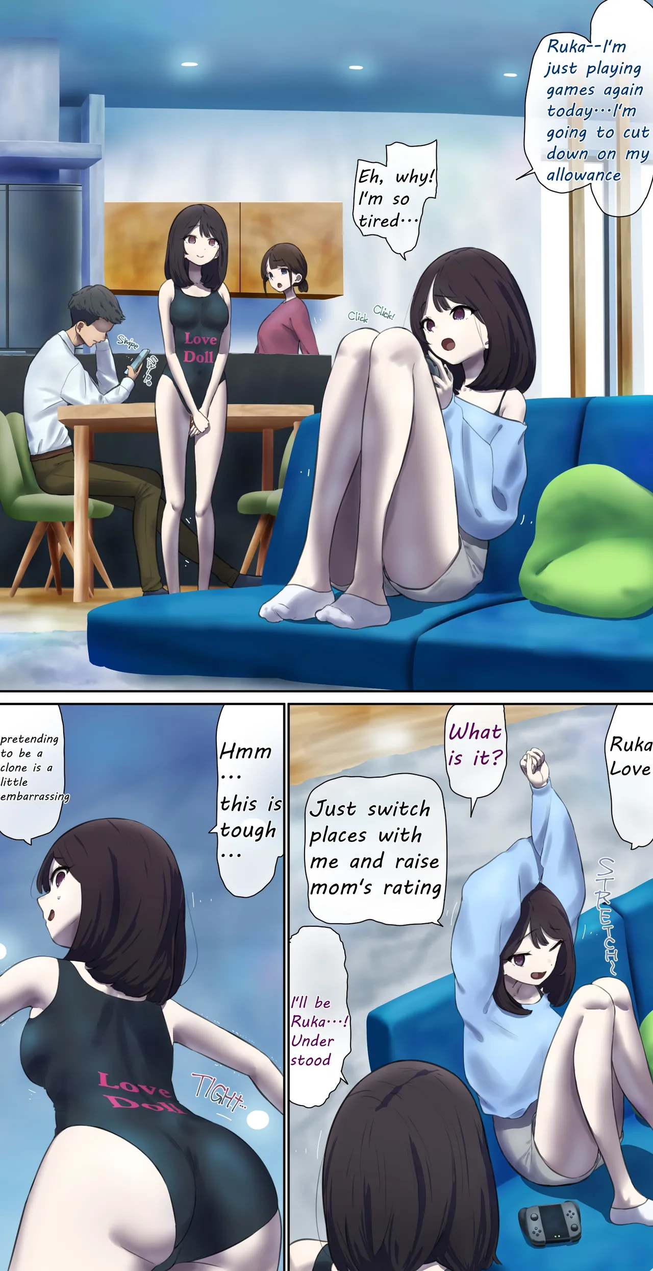 A Daughter Living With Her Human Livestock Clones page 1