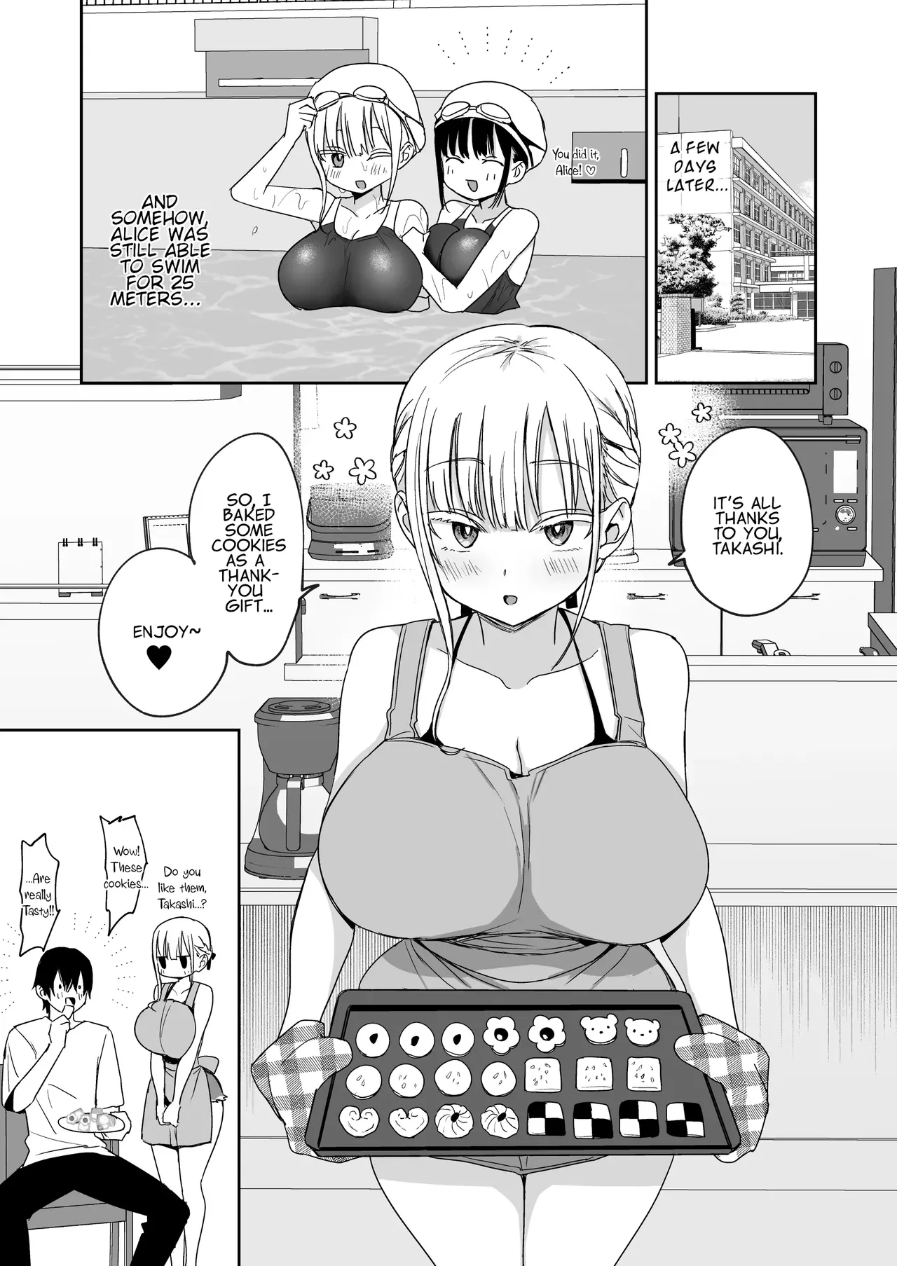 Big-titted Step Sisters Attack_ Alices Swimming Lesson page 50