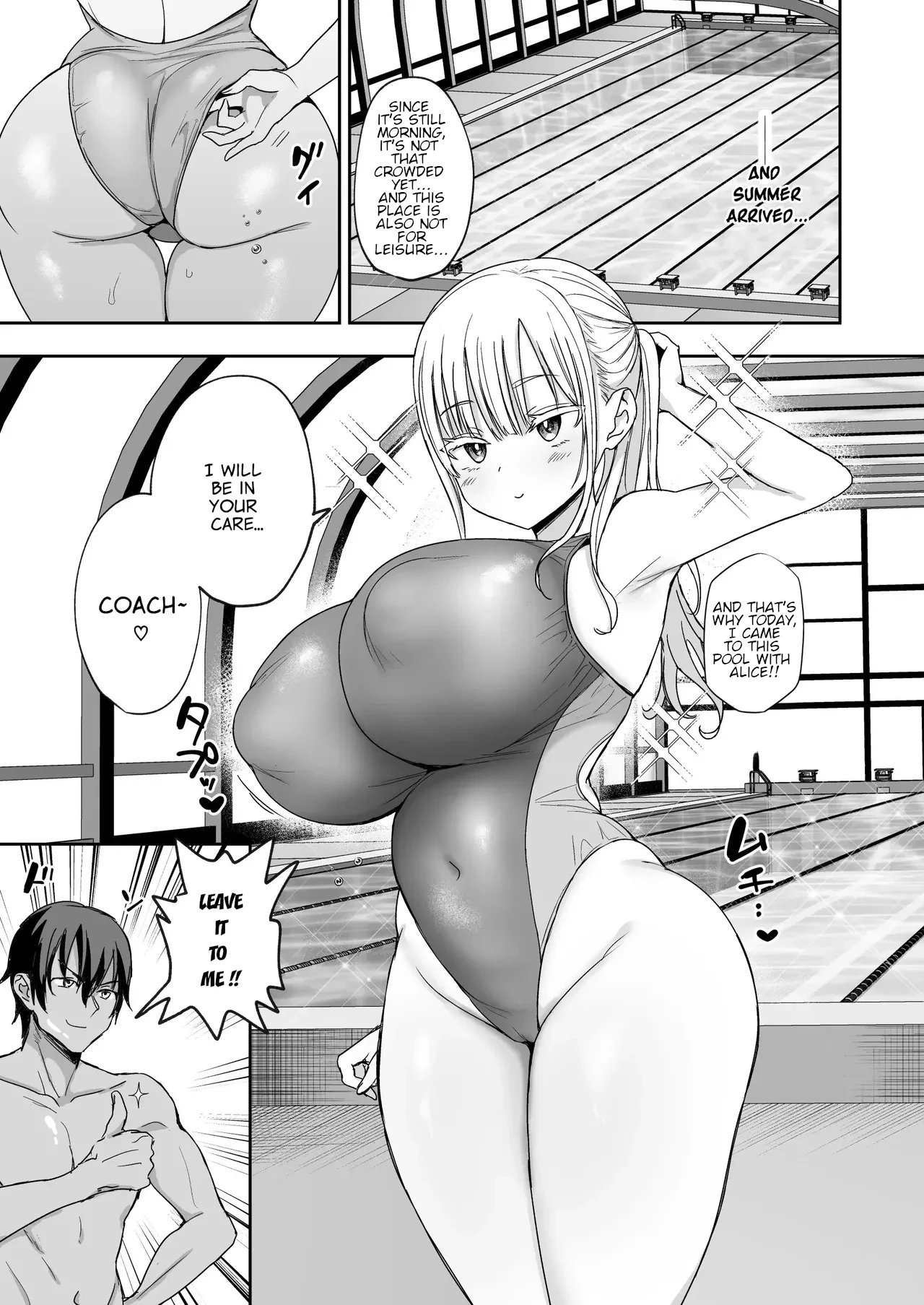 Big-titted Step Sisters Attack_ Alices Swimming Lesson page 53
