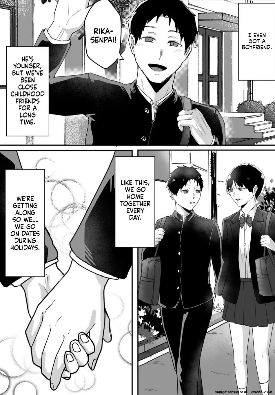 Boyish No Senpai Kanojo Ga Netorarete Mesu Ni Otosareru Hanashi page 4