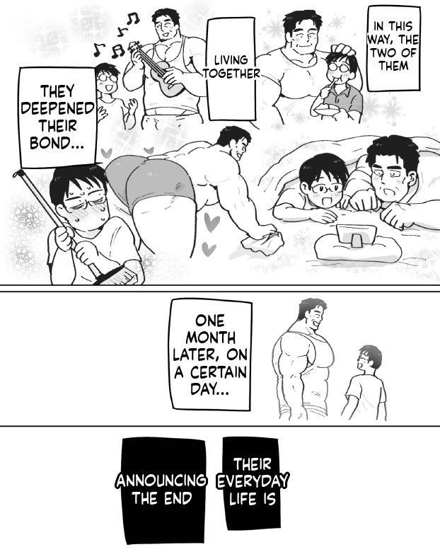 【石がぼくの筋肉巨根パパになった話】前編 page 38