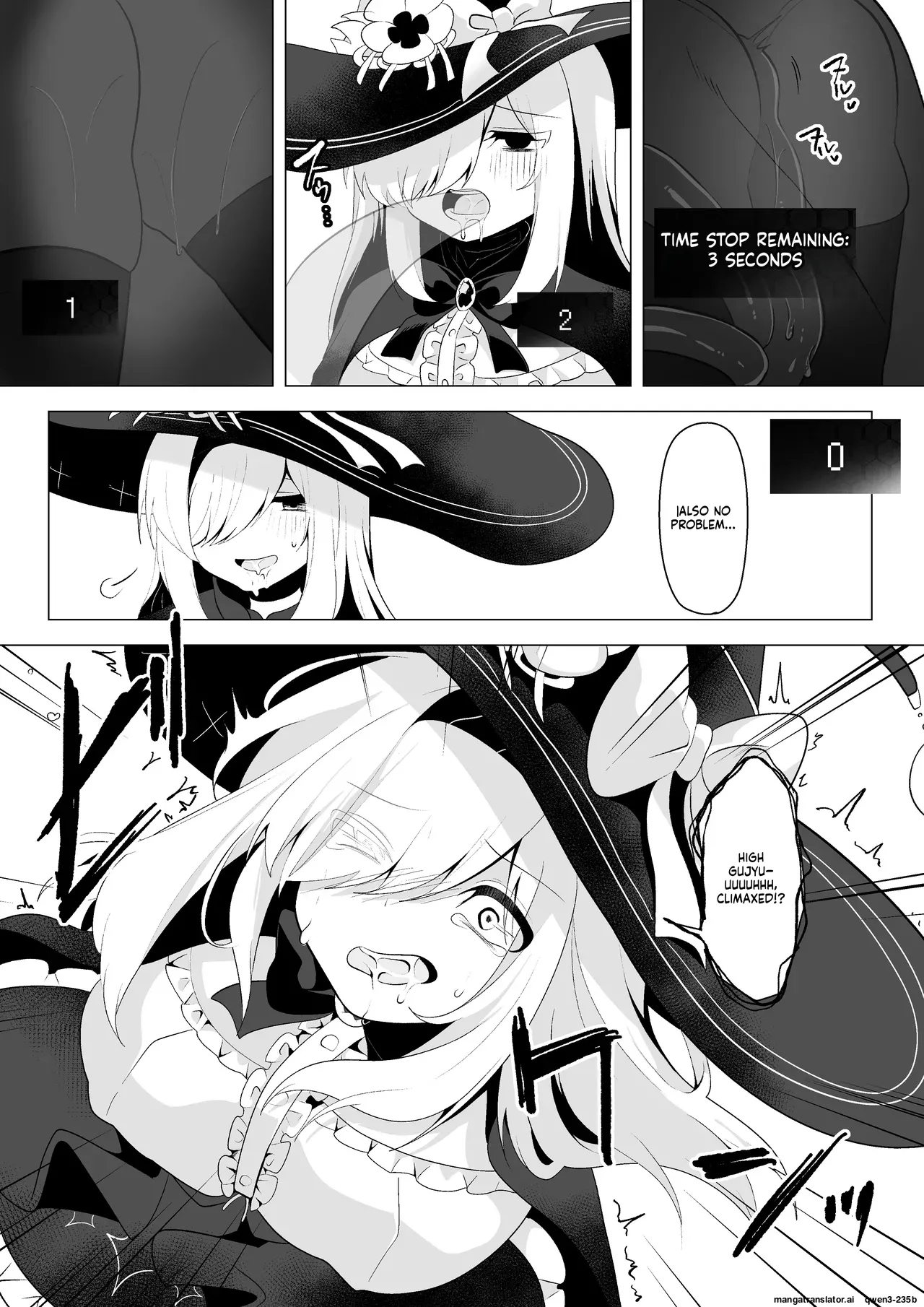 Etd ~jikan Teishi Wana Ni Kizukanai Mama Ichibyou Datte Gaman Dekizu Ni Renzoku Zecchou Shite Shimau Onna Madoushi~ page 10