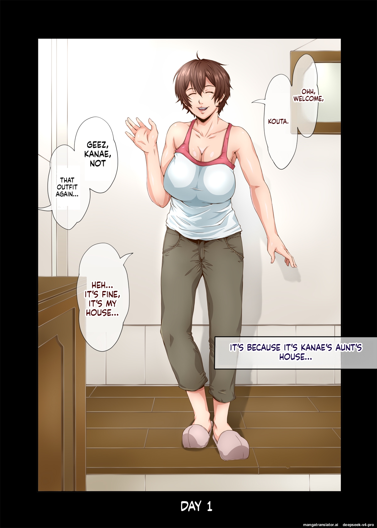 Kawaii Osaru-san To Sugosu Mesu Inu Oba-san No 3-kakan No Jijou page 3