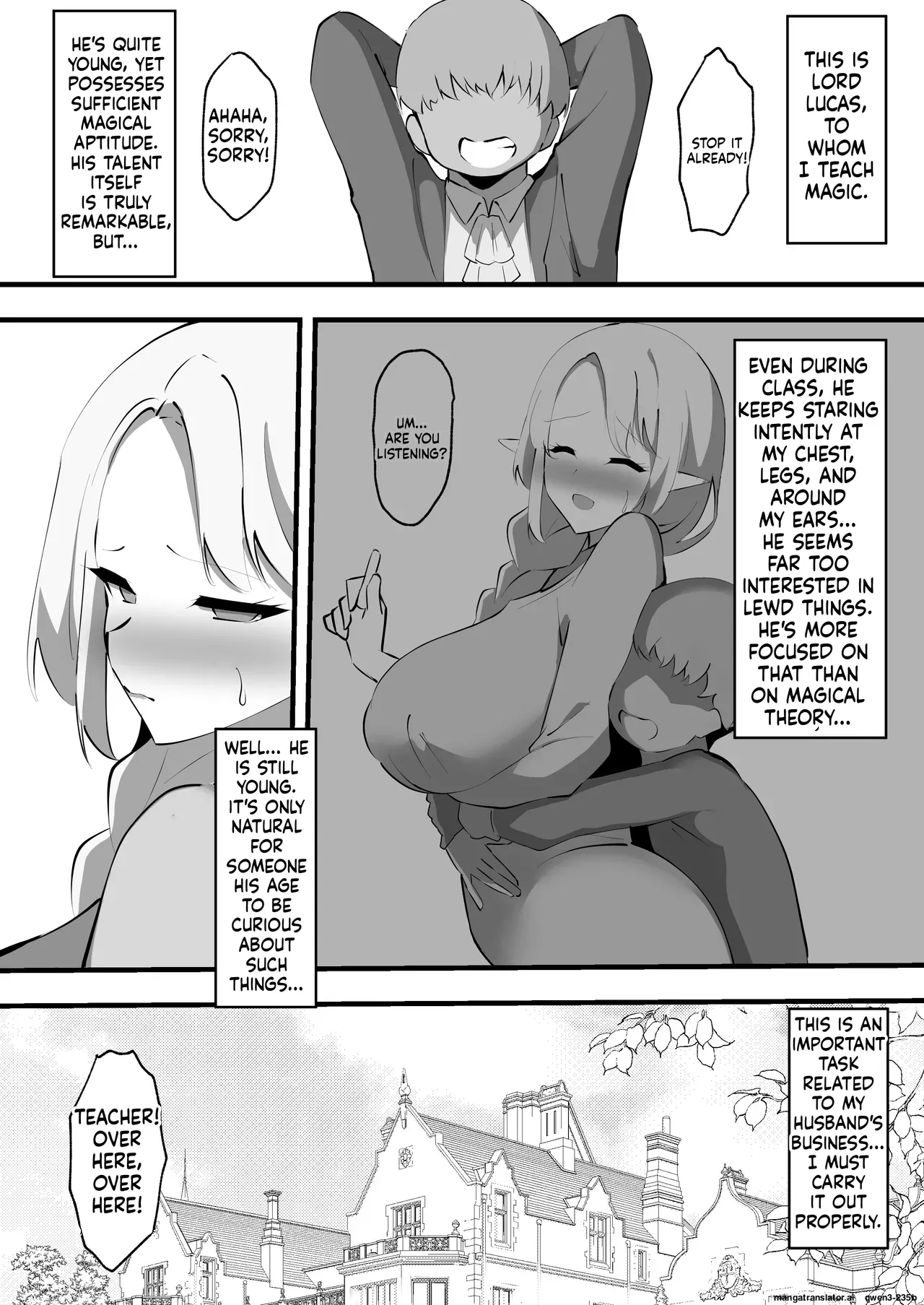 Lewd Corruption Magic Lesson ~the Married Elf Wife Becomes The Perverted Noble's Impregnating Meat Toilet~ page 3