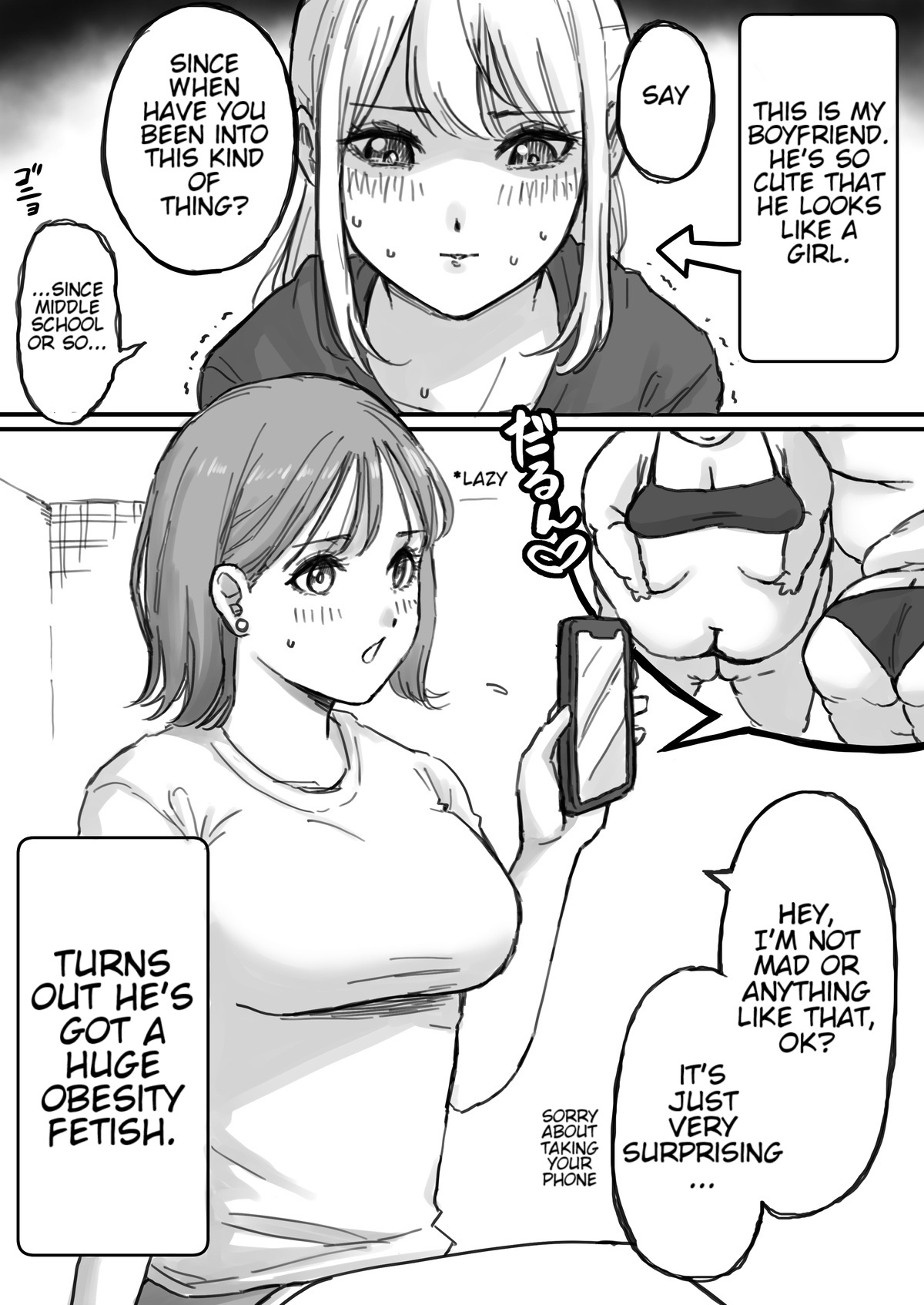 My Boyfriend Had A Fetish For Excess Fat page 1