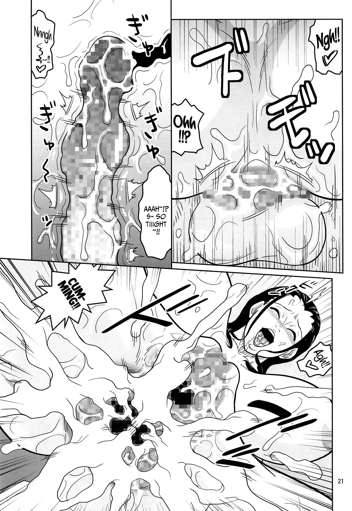 Nami To Robin No Dekamara Fudeoroshi 2 / Nami And Robin Taking A Huge Dick's Virginity 2 page 21