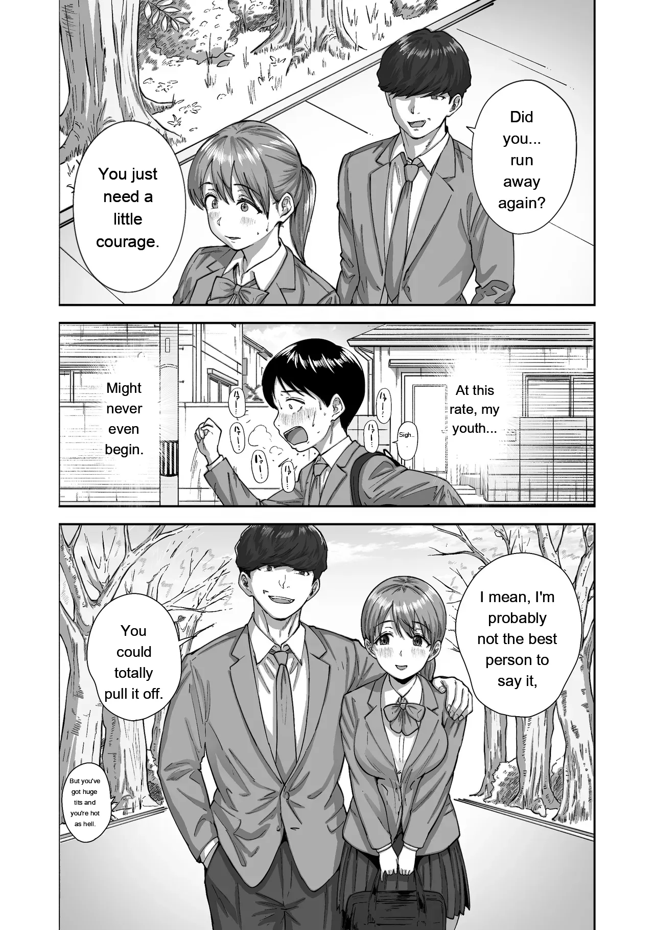 Nige Chin Complex ~aza To Kyonyuu Joshi No Chouhatsu Ni Bokki Kakushi Nigeta Zako Ww~ page 22