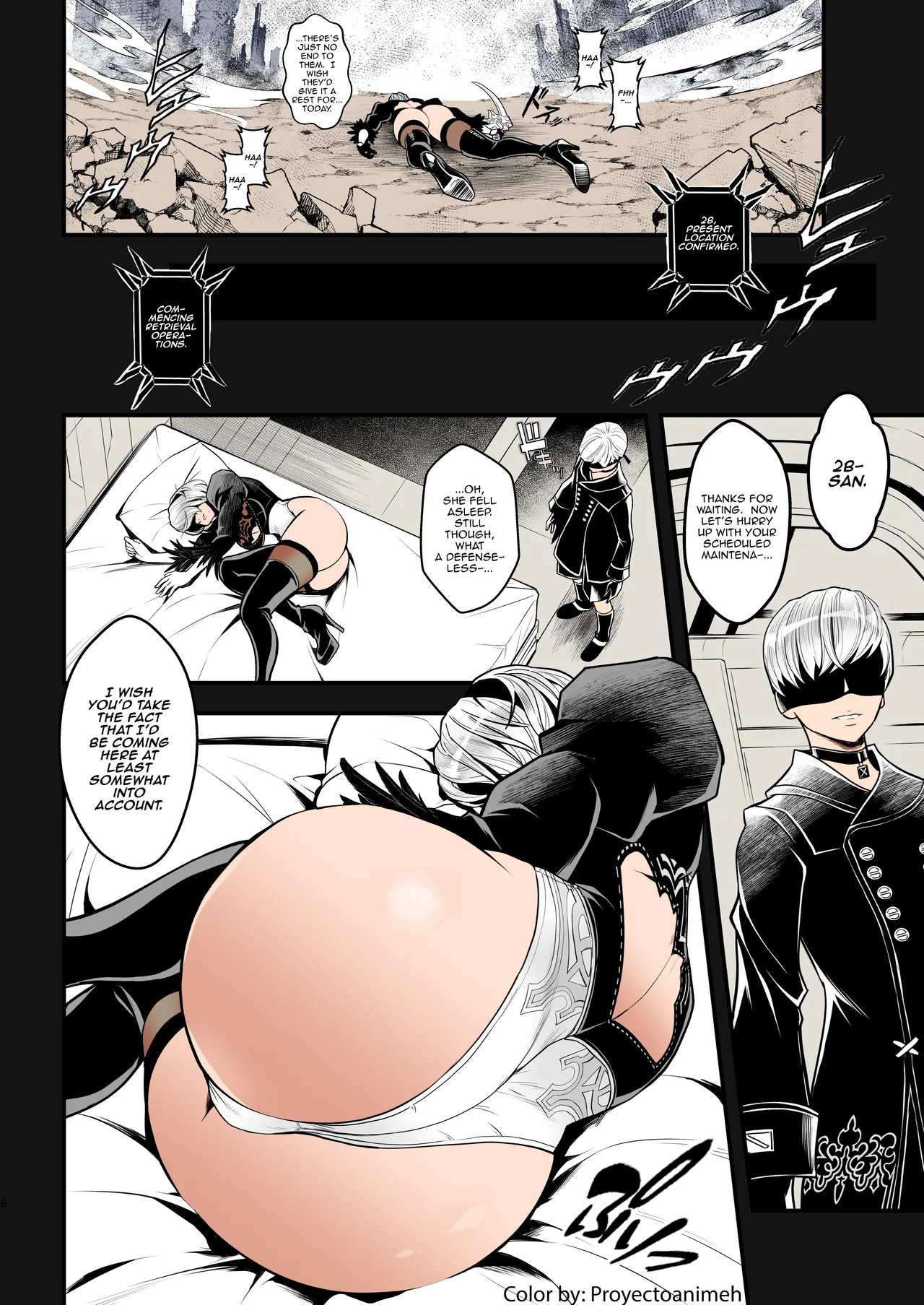 Onna Senshinokyuusoku Female Warrior Rest Colorized page 6