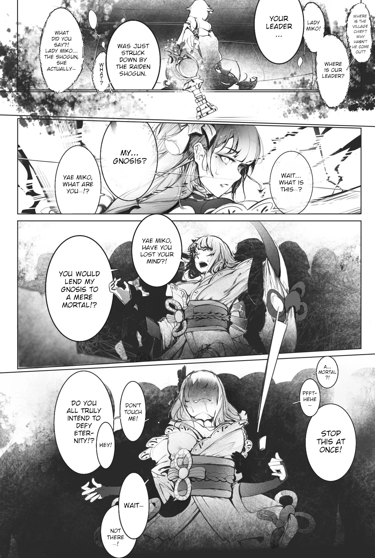 Raiden Shogun And Yae Miko page 3