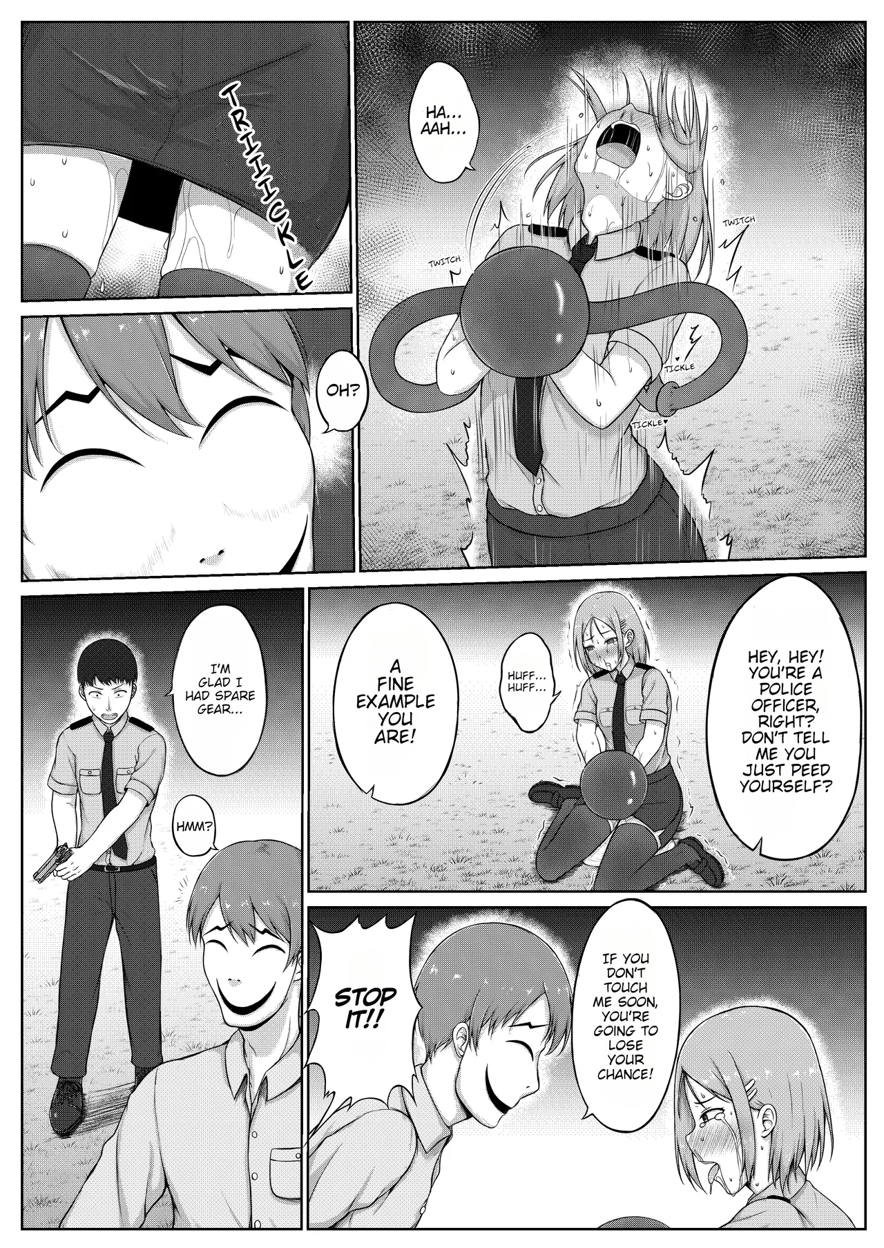 The Policewoman And The Tickling Kidnapper page 14