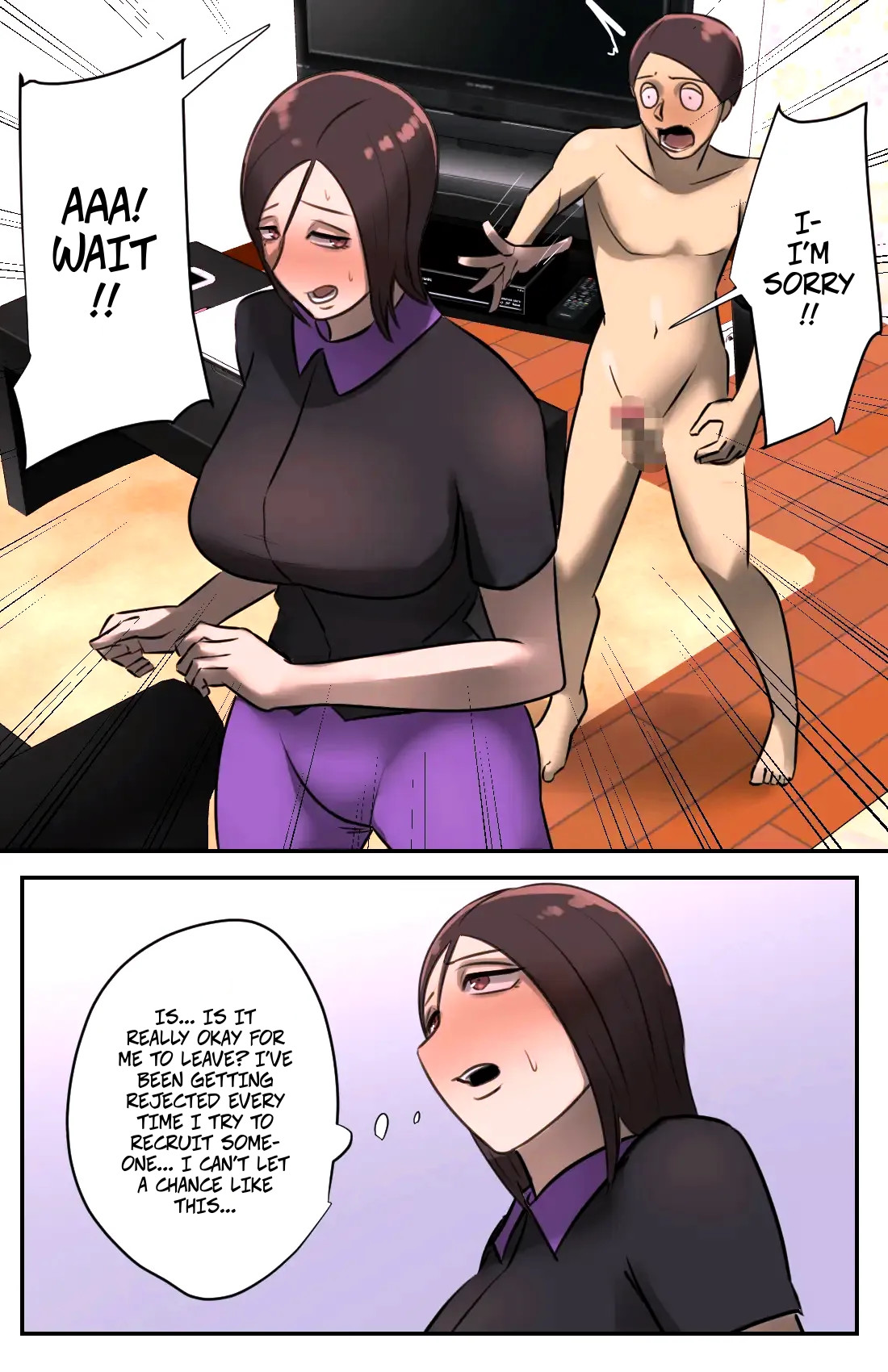 A Saleswoman Interrupted Me While I Was Jerking-off -- Genkan O Aketara Iru Kanyuu Oba-san page 13