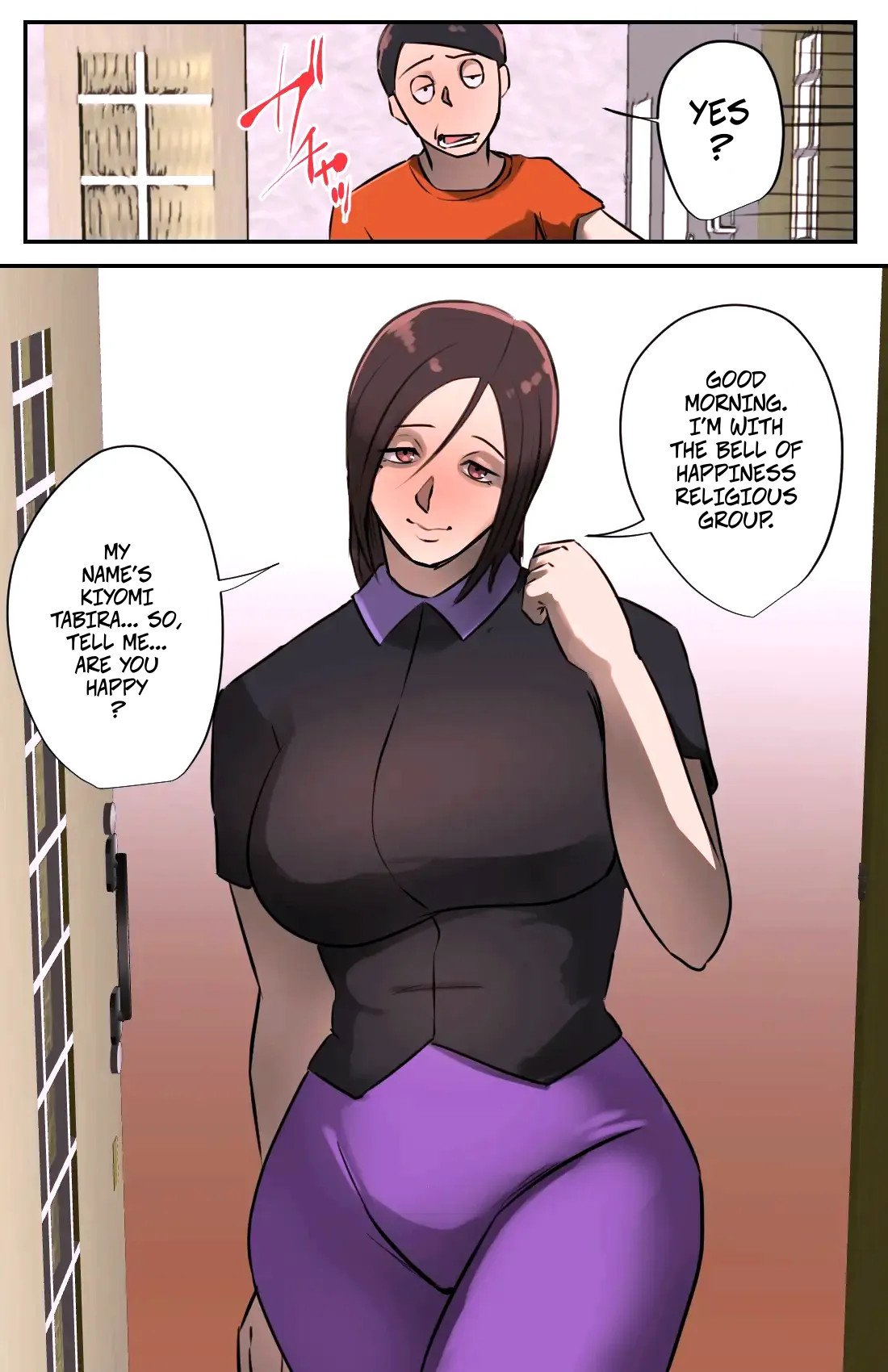 A Saleswoman Interrupted Me While I Was Jerking-off -- Genkan O Aketara Iru Kanyuu Oba-san page 4