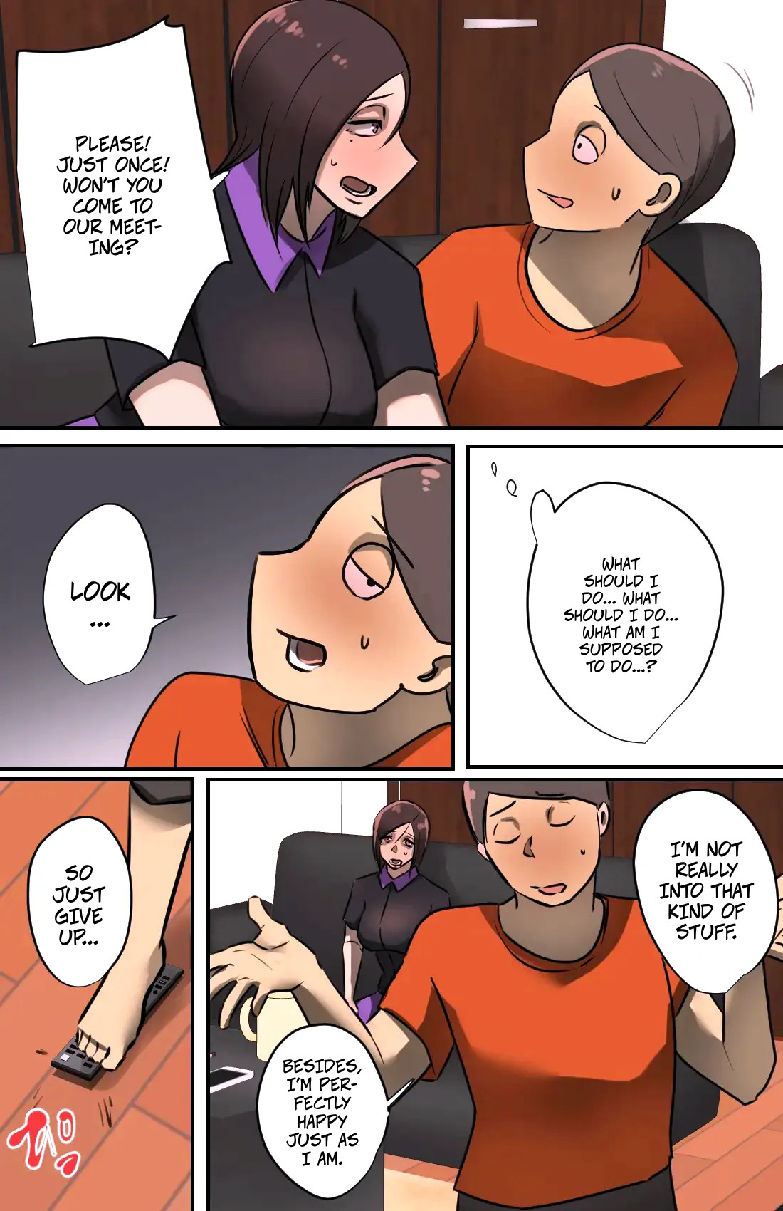 A Saleswoman Interrupted Me While I Was Jerking-off -- Genkan O Aketara Iru Kanyuu Oba-san page 9