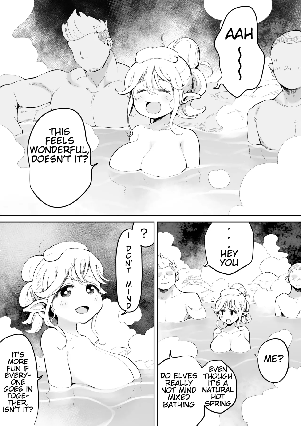 An Elf Who Doesn't Mind Mixed-gender Bathing page 1
