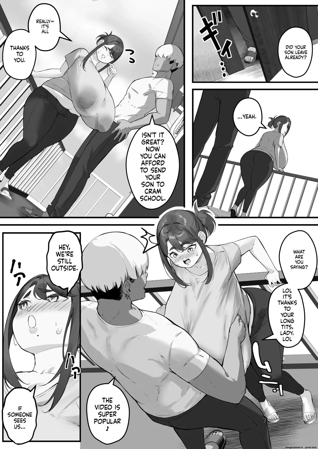 Chara Otoko Ni Netorareru Tare Deka Nagachichi Kaa-san 2 _ The Busty Mom With Long, Sagging Breasts Gets Seduced By A Playboy - Part 2 page 8