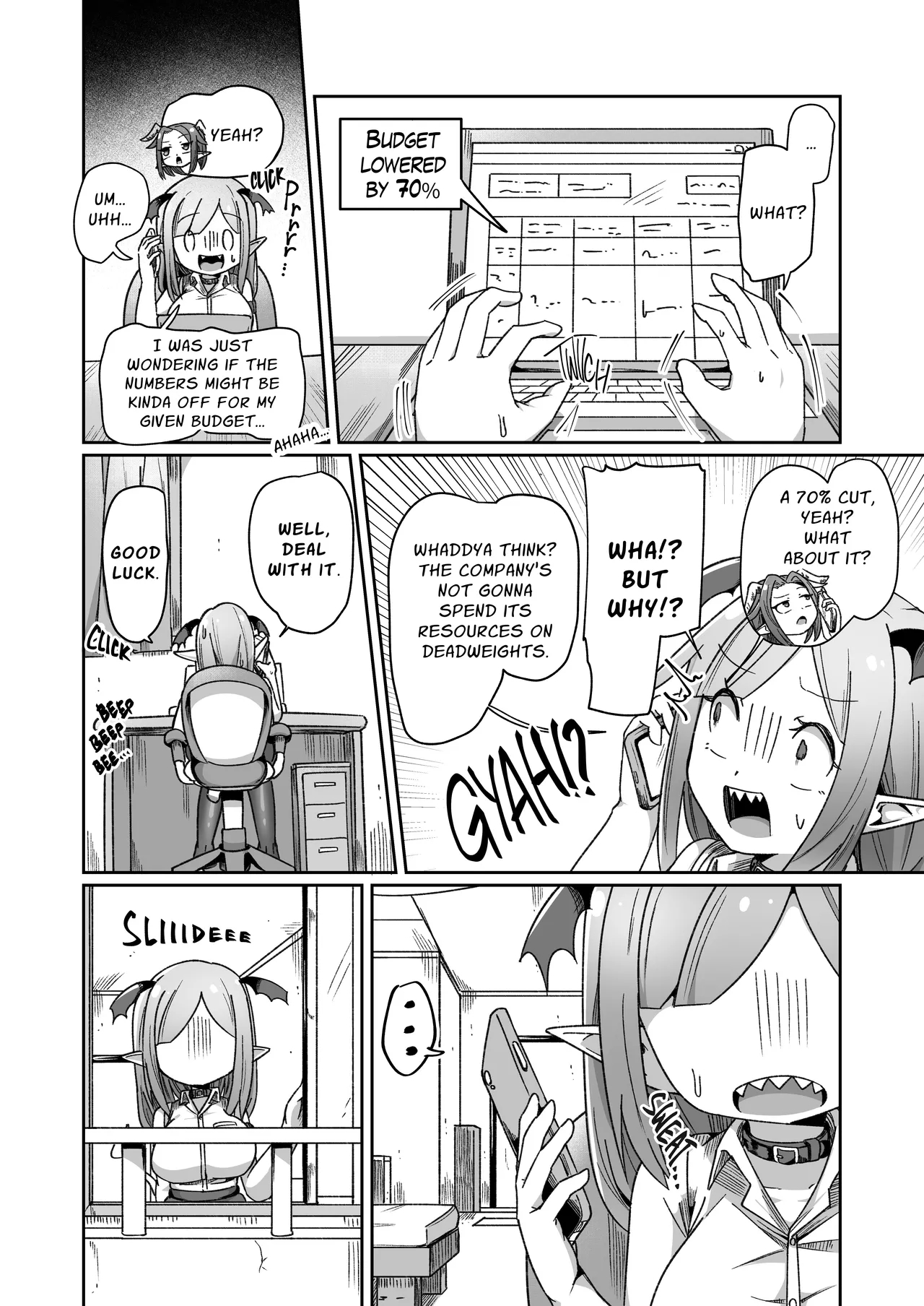 Embezzlement, Ho: Wagie Monster-chan Builds Her Very Own Goon Cave Dungeon page 14