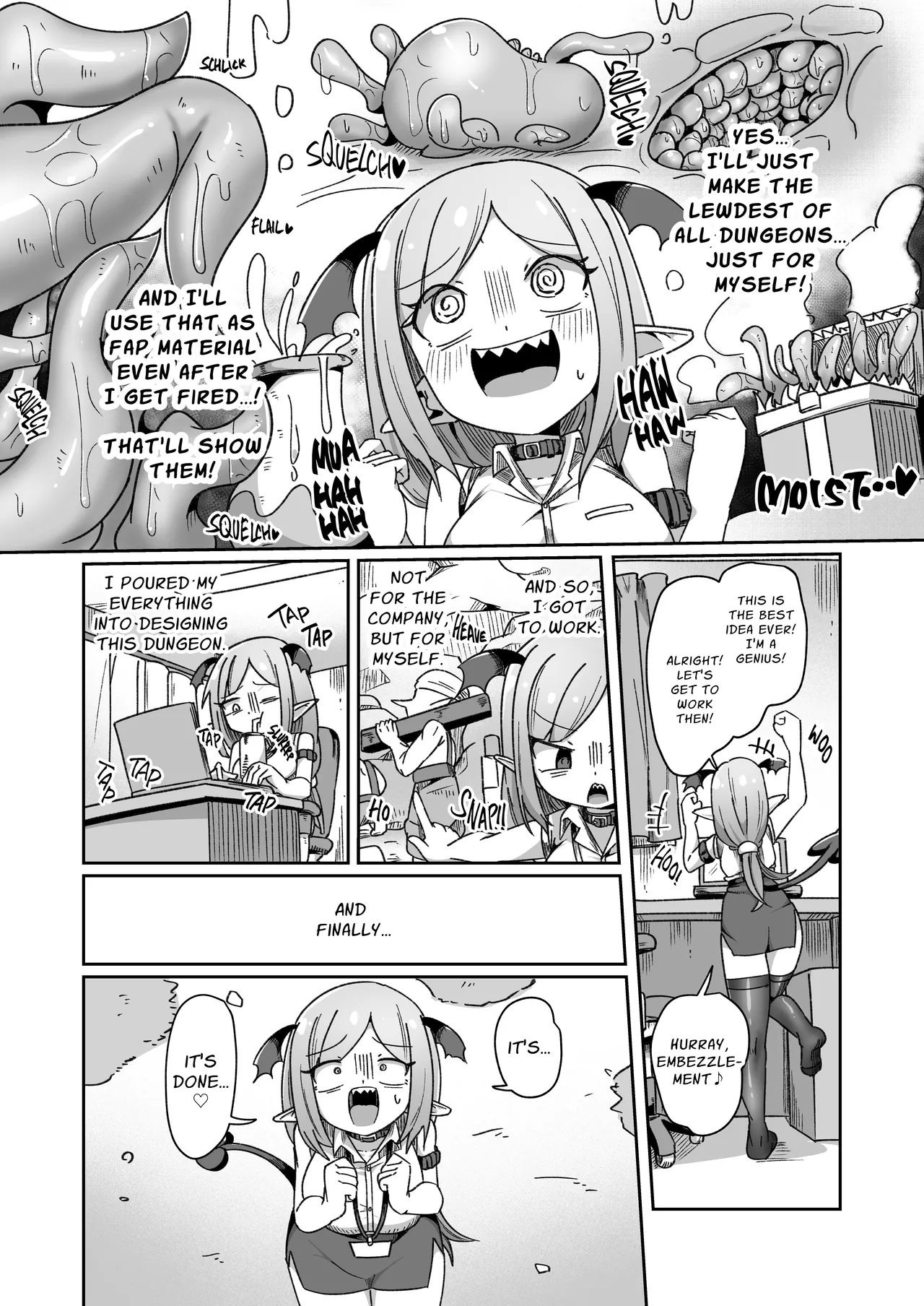 Embezzlement, Ho: Wagie Monster-chan Builds Her Very Own Goon Cave Dungeon page 16