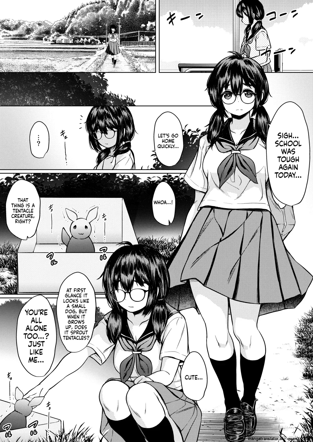Hirotta Shokushu Seibutsu Ni Naedoko Ni Sareteshimau Kyonyuu Jimi Megane-chan No Hanashi page 3
