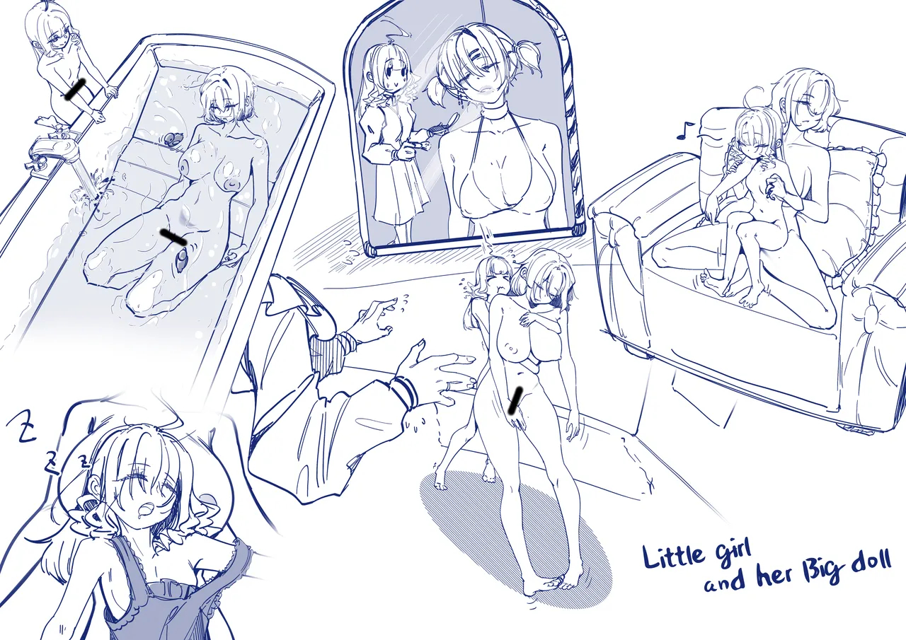 Little Girl And Her Big Doll page 1