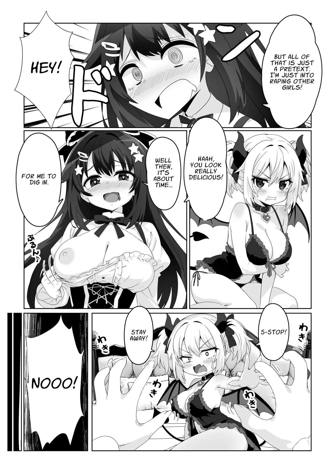 Magical Heroine Punishes A Succubus With Her Magic Penis!! page 3