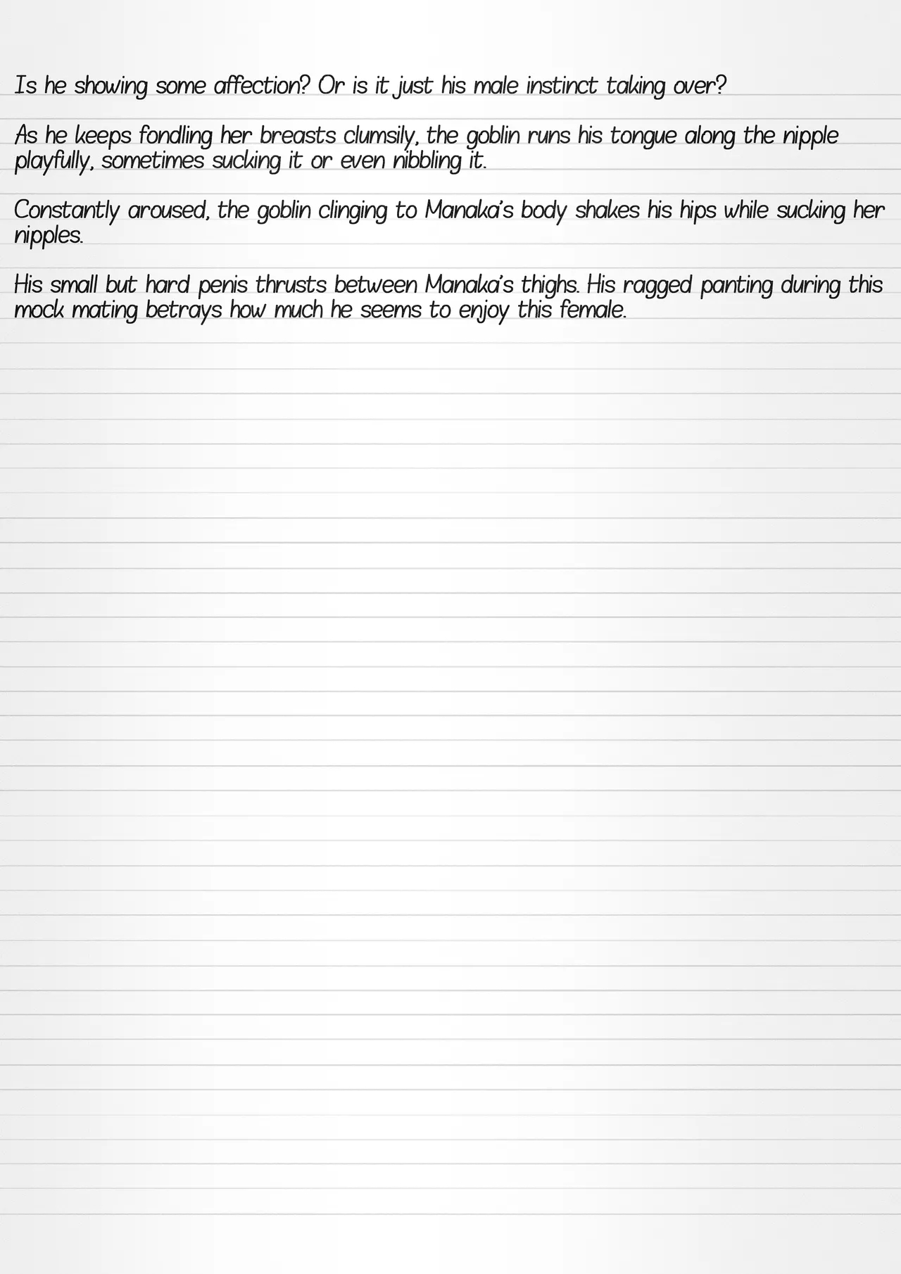 Misuke's Short Stories 36 - Manaka & Young Goblins page 4