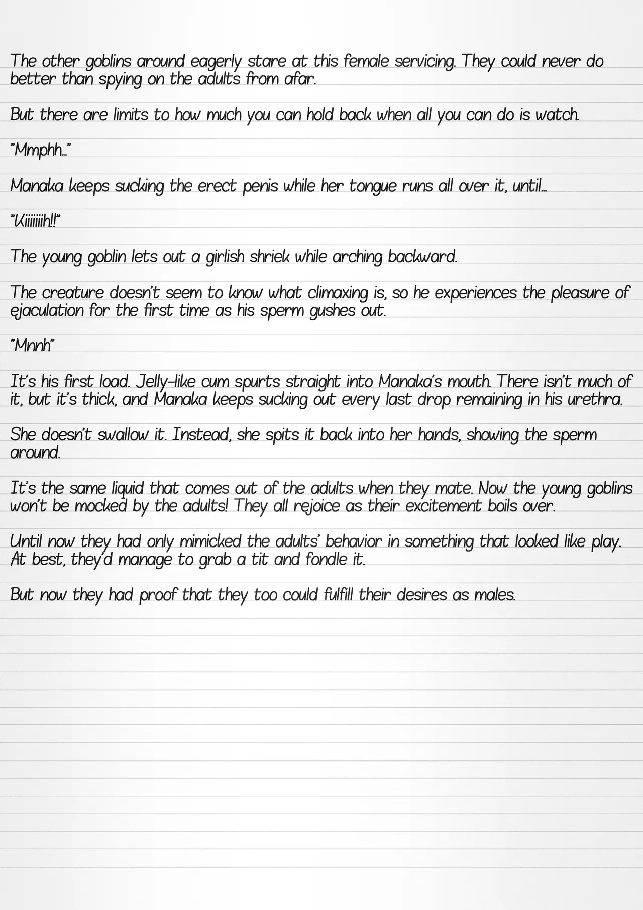 Misuke's Short Stories 36 - Manaka & Young Goblins page 8