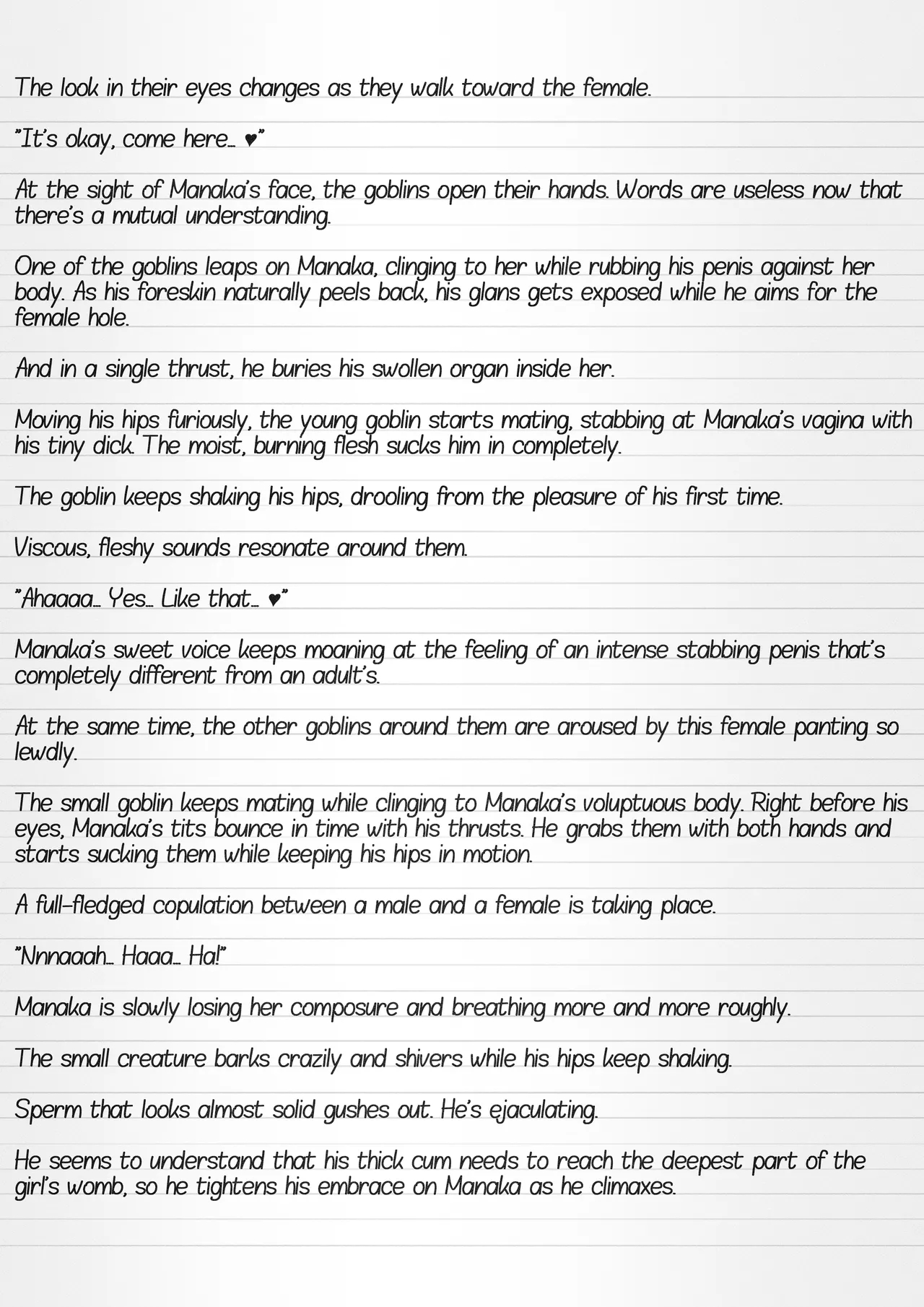Misuke's Short Stories 36 - Manaka & Young Goblins page 9