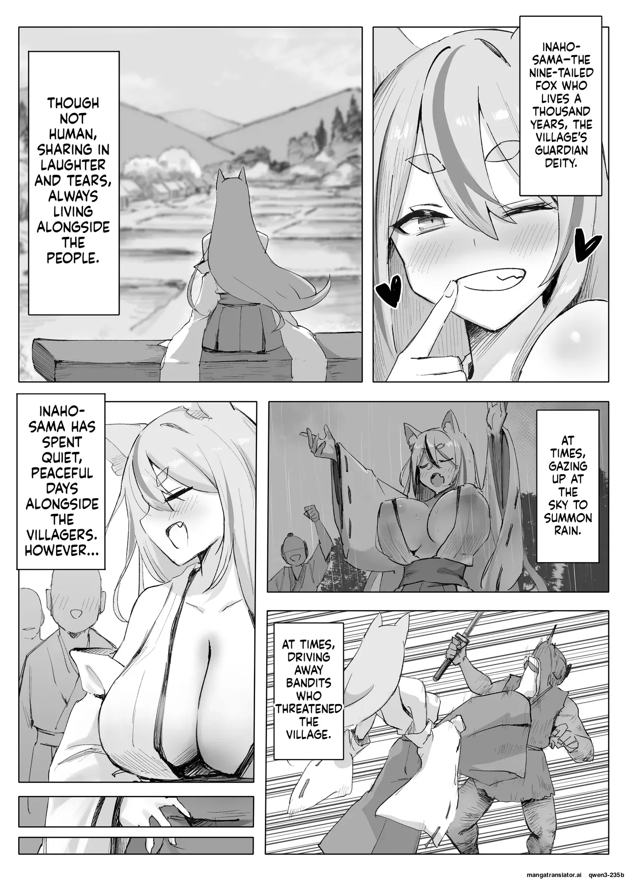 Mura No Kyonyuu Kitsune Mamori-gami-sama Ga Haiboku Jashin No Pet Ni Ochiru Hanashi page 3