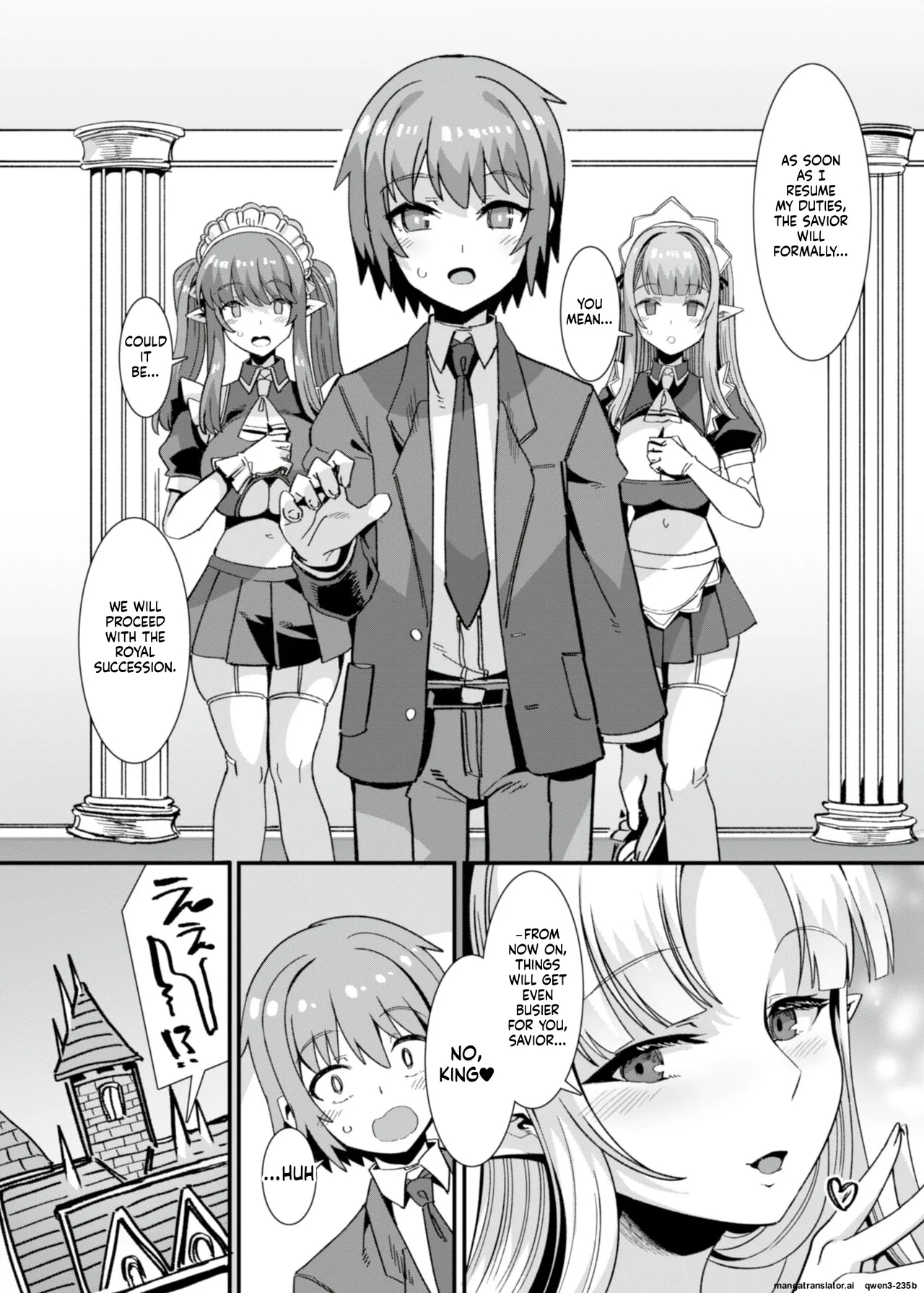 Oujo To Himekishi O Party De Rouraku Shite Yotsugi O Tsukutte Boukoku O Sukuu Tame Ni Harem Ecchi ~otoko Ga Umarenai Isekai E Shoukan Sareta Ore Ga Heroine O Ategawarete Kozukuri Ecchi 5~ page 58