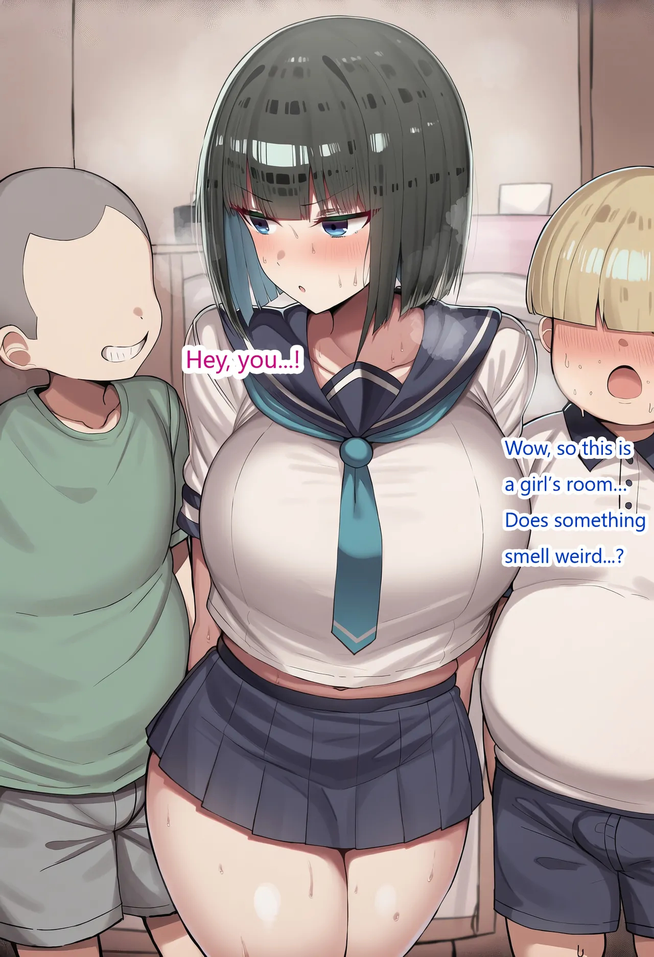 Pervert Brat Vs. Black-haired Bob-cut Girl ⑧ page 16